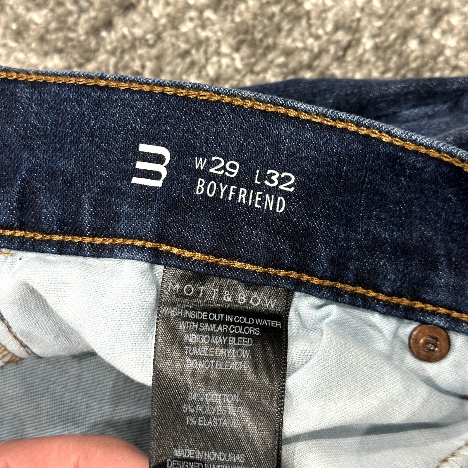 Mott & Bow Mott & Bow Boyfriend Jeans Womens Blue Denim Size 29X32 Size 29" - 5 Thumbnail