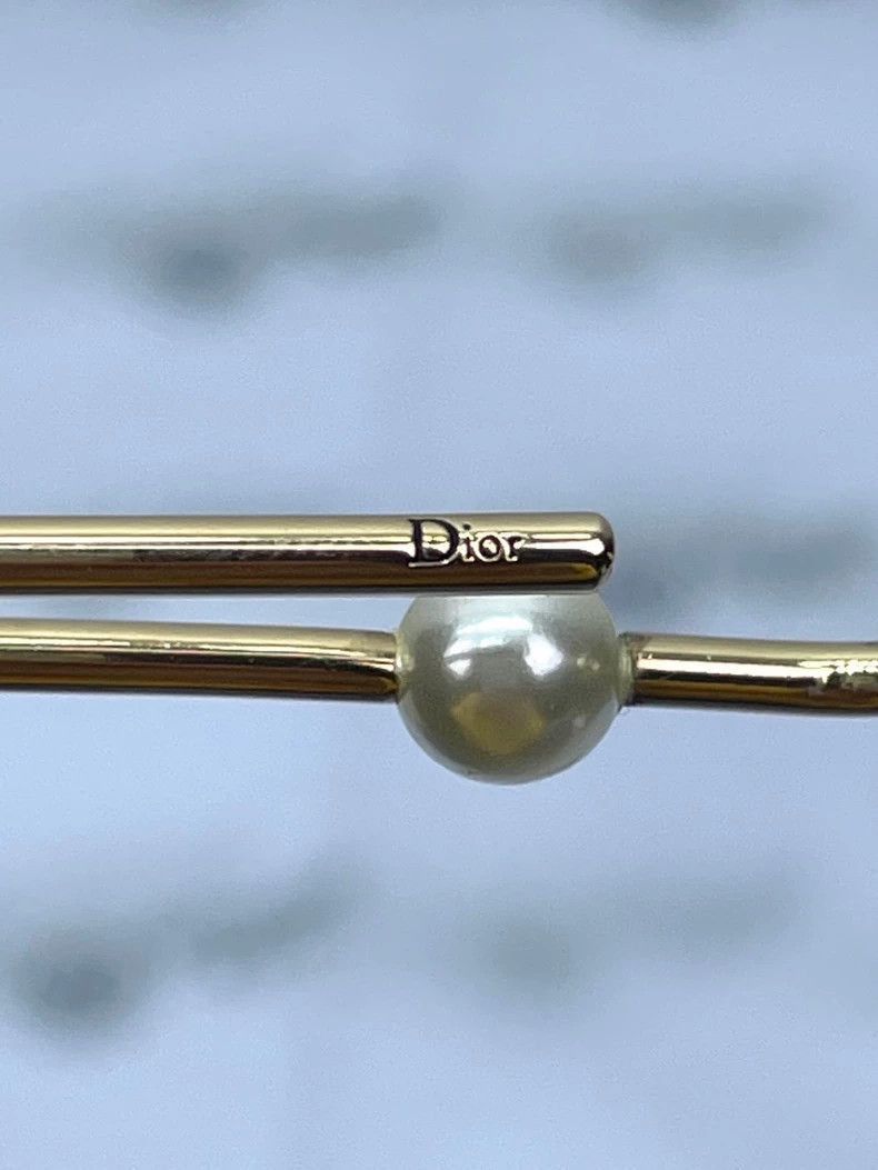 Dior Dior Dior Pearl Paperclip Stud Earrings-2507 Size ONE SIZE - 7 Thumbnail