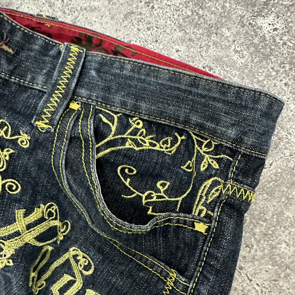 Japanese Brand Vintage 90s Crown Holder Embroidered rap jeans og y2k Size US 34 / EU 50 - 9 Thumbnail