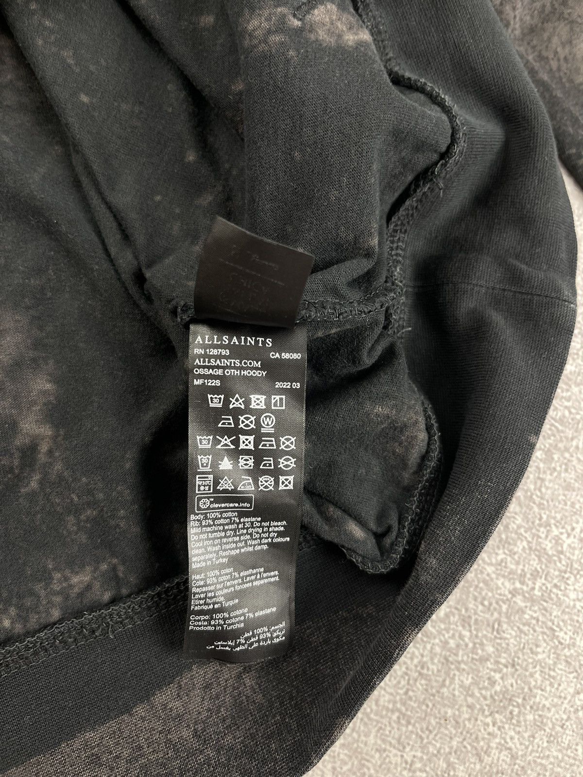 Allsaints Allsaiints Custom Ossage Oth Cotton Hoody Size S Size US S / EU 44-46 / 1 - 8 Thumbnail