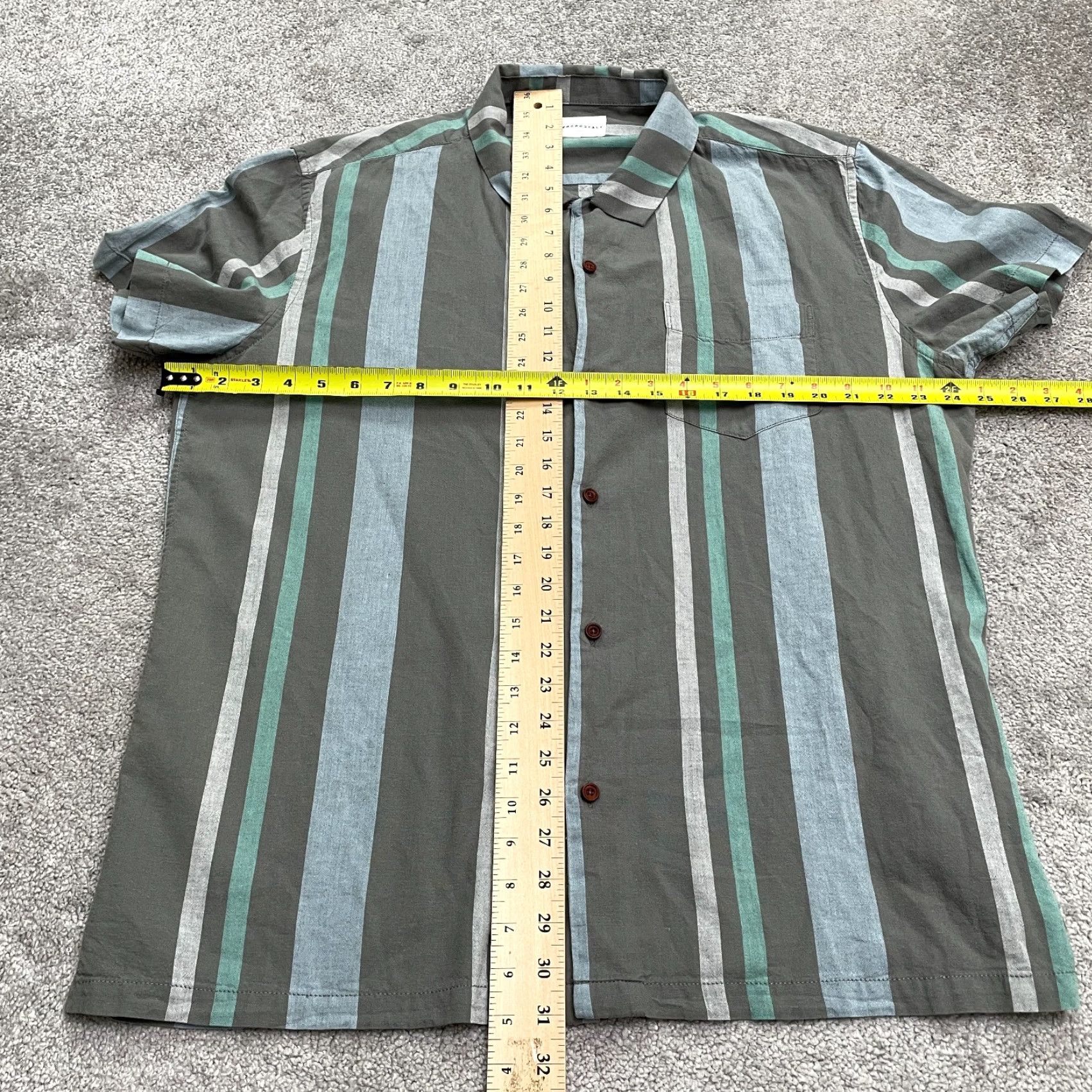 Aeropostale Aeropostale Shirt Mens XL Multicolor Plaid Short Sleeve Button-Down Cotton Hemp Lightweight Casual Outdoor Size US XL / EU 56 / 4 - 7 Thumbnail