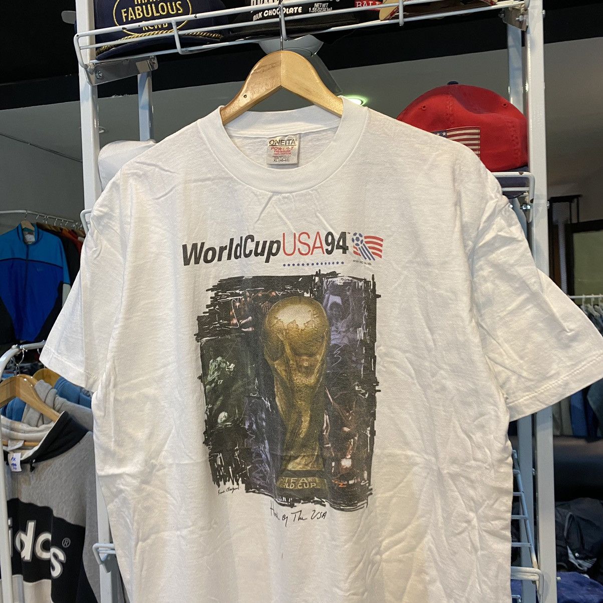 Vintage Vintage 1990's World Cup Usa 1994 Soccer Football Tshirt Size US XL / EU 56 / 4 - 3 Thumbnail