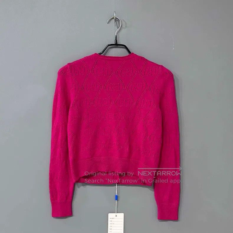 Gucci Gucci Pink hollowed-out full-print cardigan coat Size XS / US 0-2 / IT 36-38 - 3 Thumbnail