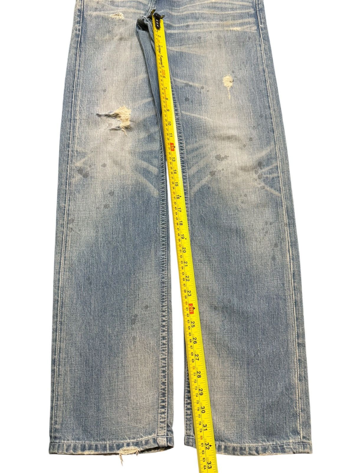 Levi's Vintage Y2K Levis 504 Faded Wash Whisker Distressed Straight Size US 30 / EU 46 - 13 Thumbnail