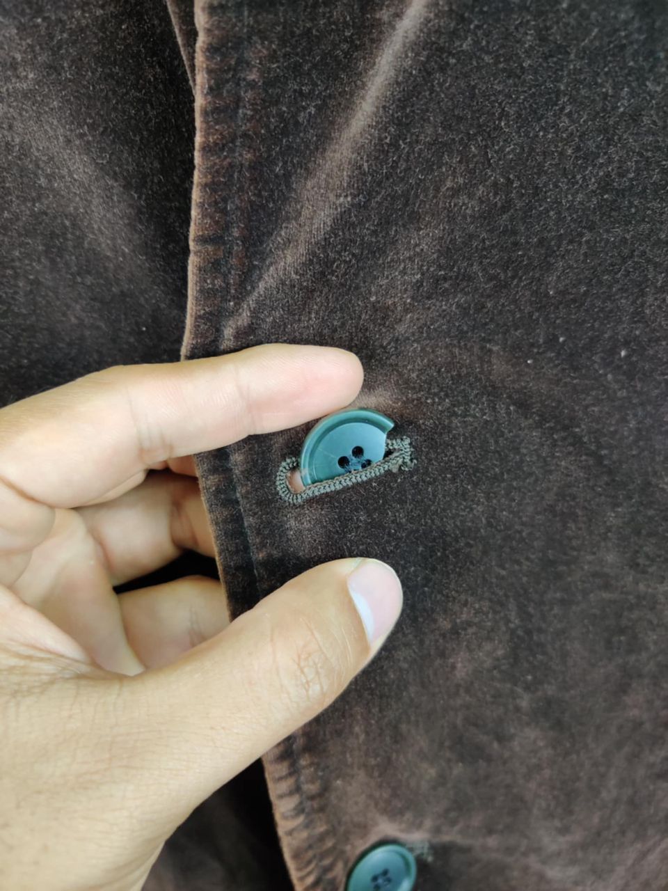 PPFM Vintage 90s PPFM Velvet Single Breasted Coat Size US L / EU 52-54 / 3 - 4 Thumbnail