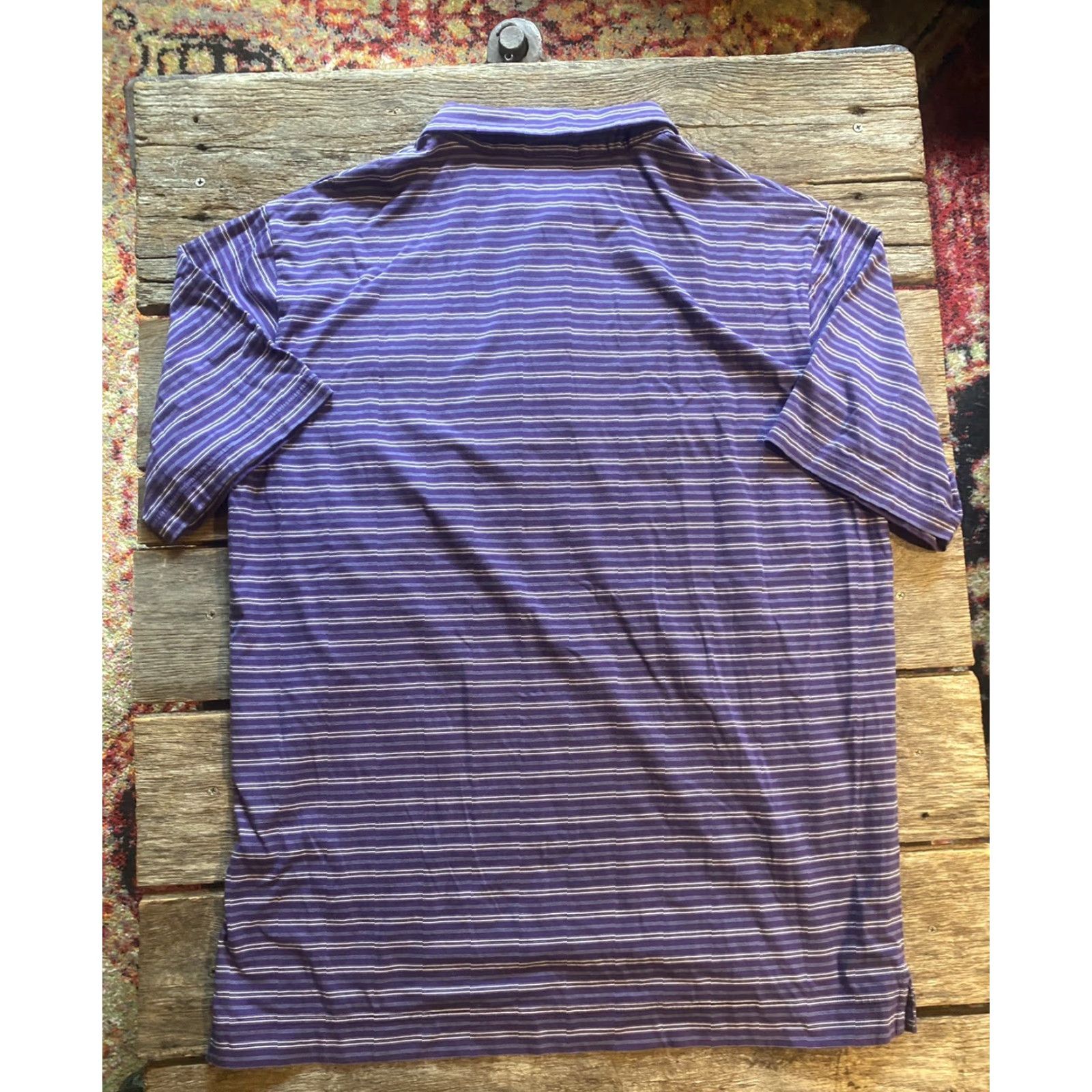 Footjoy FootJoy 1857 Polo Shirt Men L Purple Striped Supima Cotton Spandex Golf Polo Shirt L Size US L / EU 52-54 / 3 - 2 Thumbnail