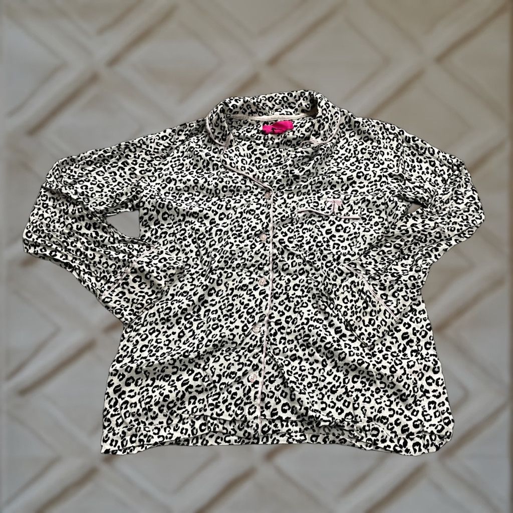 Victoria's Secret Victoria's Secret Women's Sleepwear Pajama Top Long Sleeve Leopard Animal Print Multicolor Small官 Size S / US 4 / IT 40 - 1 Thumbnail