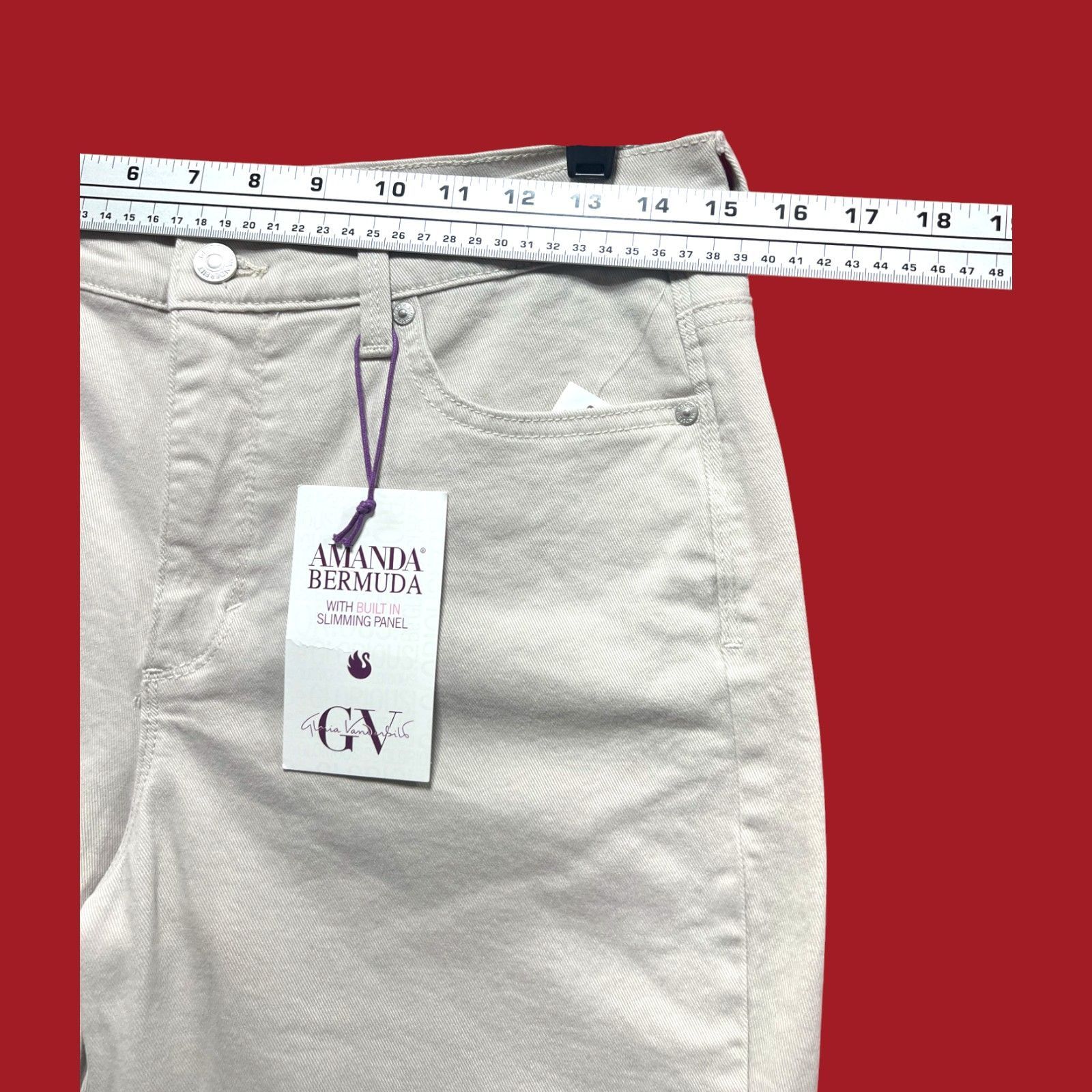 Other Amanda - Women's Classic Rise Stretch Bermuda Shorts - With/ Size 28" / US 6 / IT 42 - 3 Thumbnail
