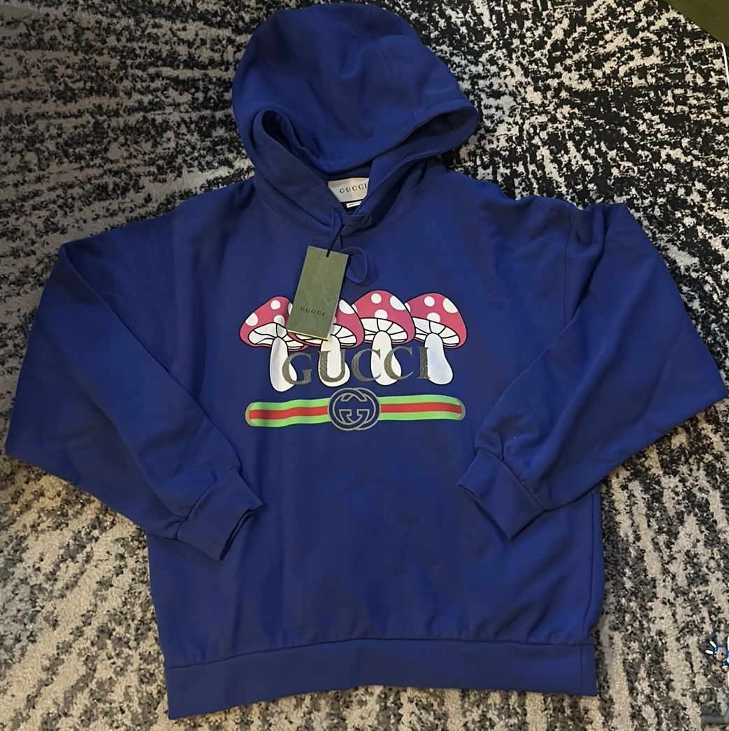 Gucci Gucci Men's Mushroom Jersey Hooded Sweatshirt Size XS Size US XS / EU 42 / 0 - 4 Thumbnail