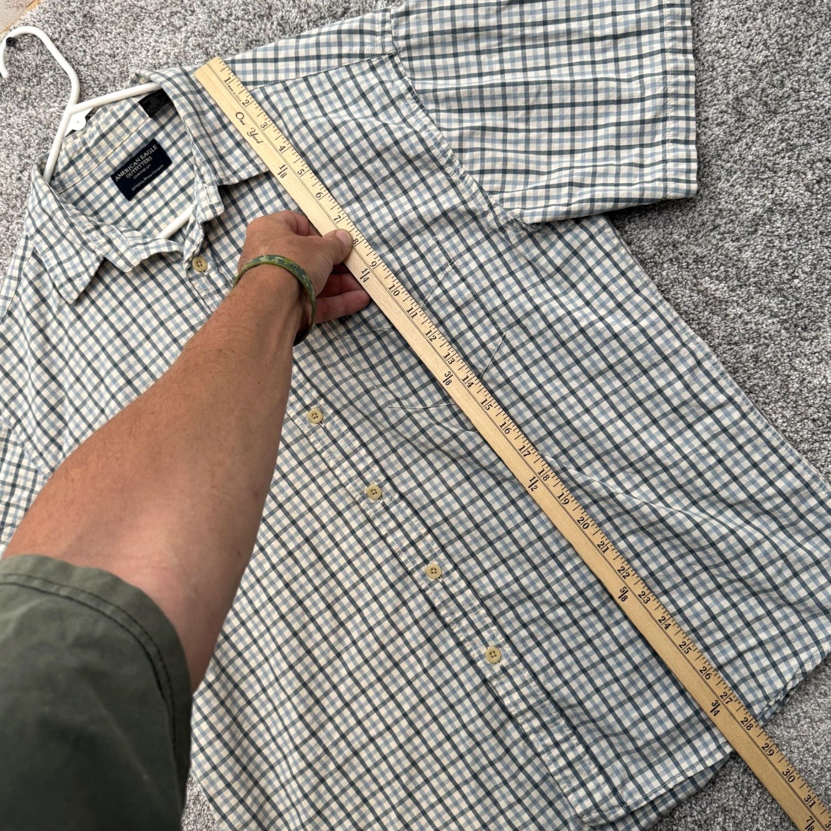 American Eagle Outfitters VINTAGE American Eagle Outfitters Plaid Button-Up Shirt L Mens 90s Preppy Blue Cotton Short Sleeve Grunge Streetwear Size US L / EU 52-54 / 3 - 2 Thumbnail