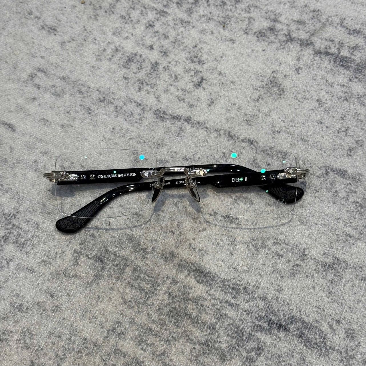 Chrome Hearts CHROME HEARTS DEEP II SHINY SILVER/BLACK-PLASTIC Size ONE SIZE - 6 Thumbnail