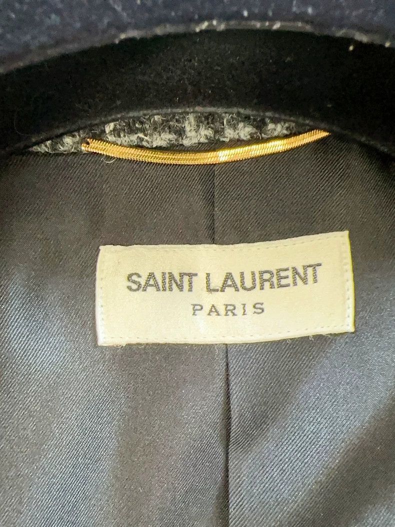 Saint Laurent Paris Saint Laurent Paris Grey houndstooth suit jacket-2506 Size US M / EU 48-50 / 2 - 4 Thumbnail