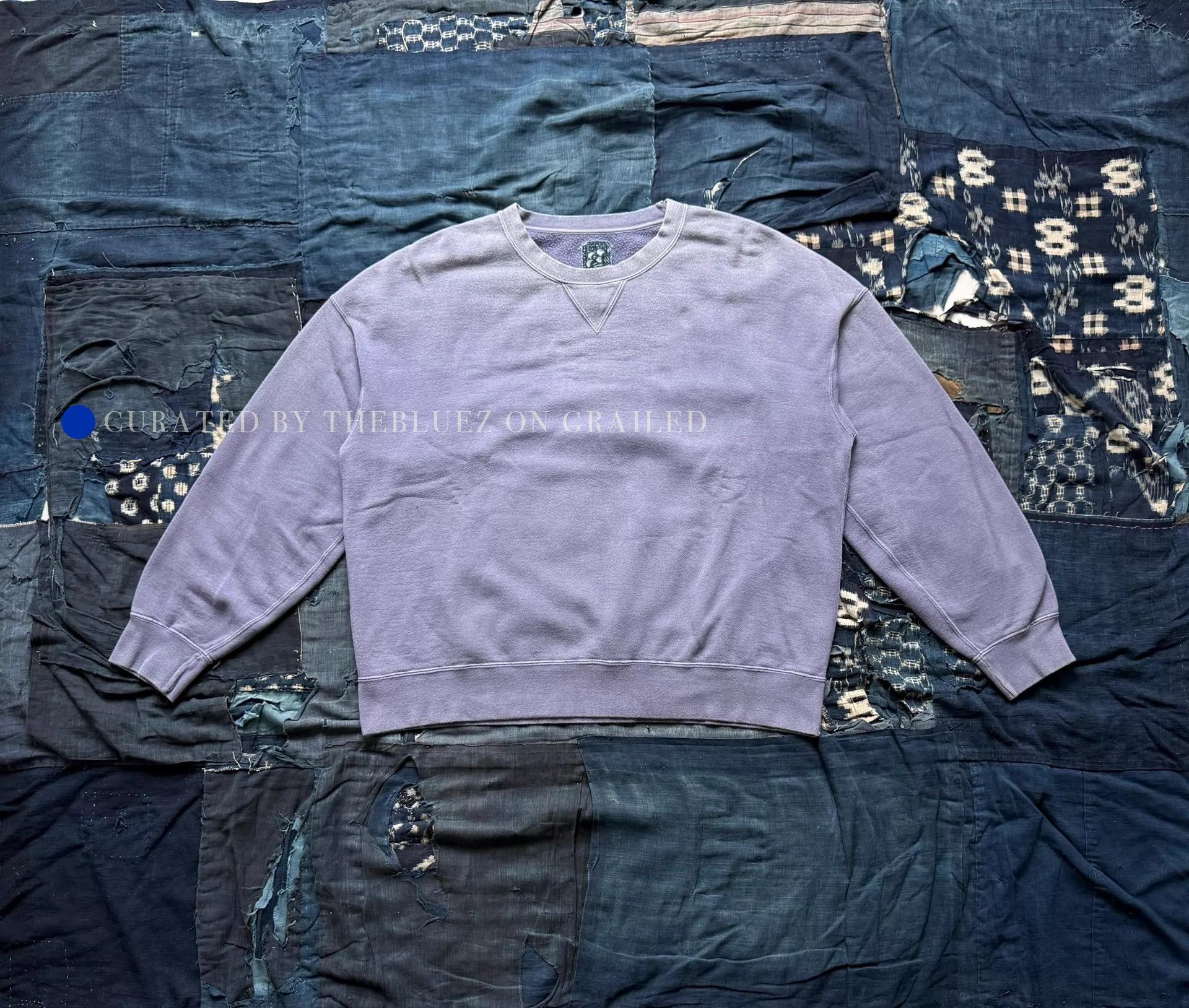 Visvim Distressed Purple Pullover Sweatshirt Size US XL / EU 56 / 4 - 1 Thumbnail