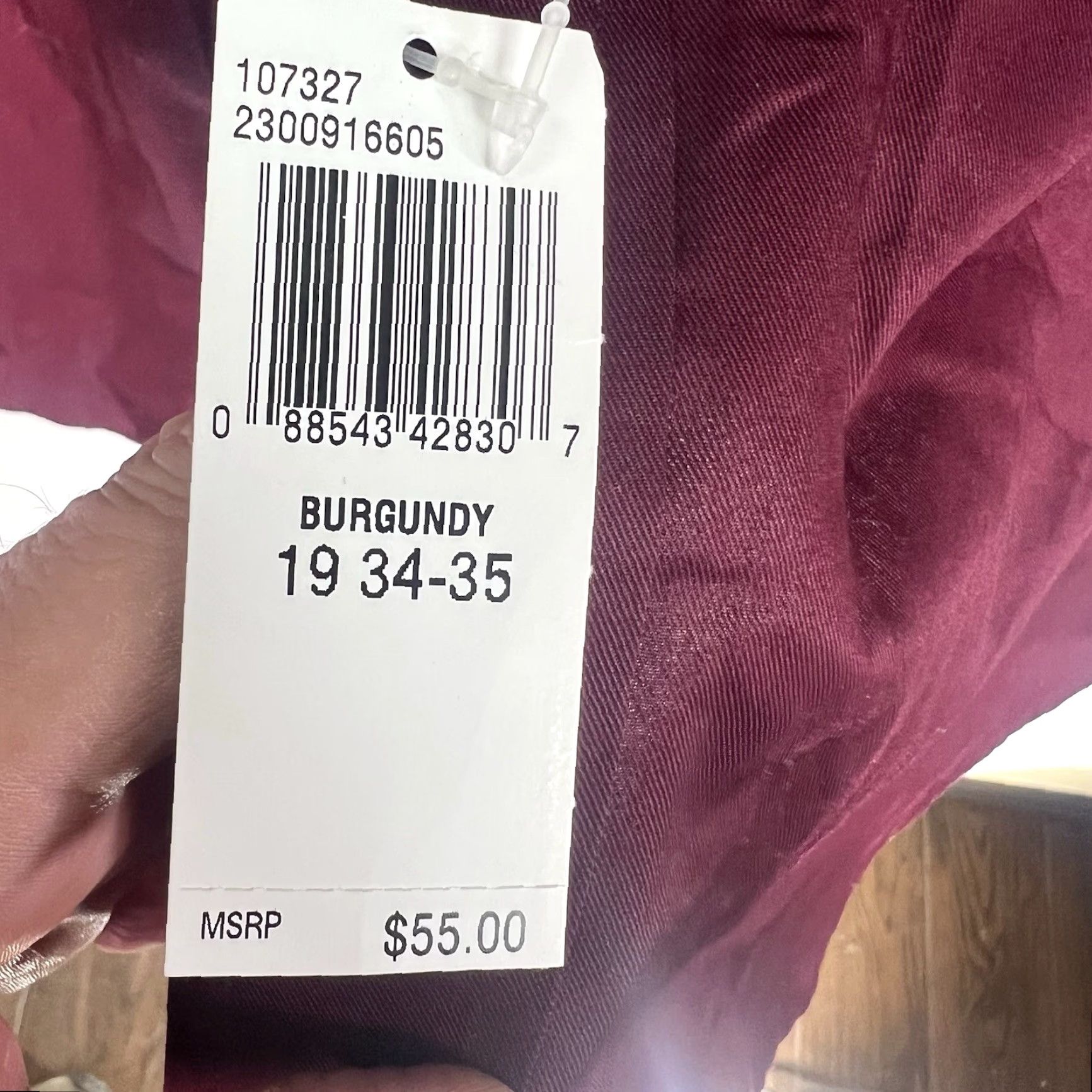 Izod IZOD Button-Up Shirt Mens Reg Fit Burgundy 19/34 Big & Tall Red Collared Long Sleeve NWT Size US XXL / EU 58 / 5 - 5 Thumbnail