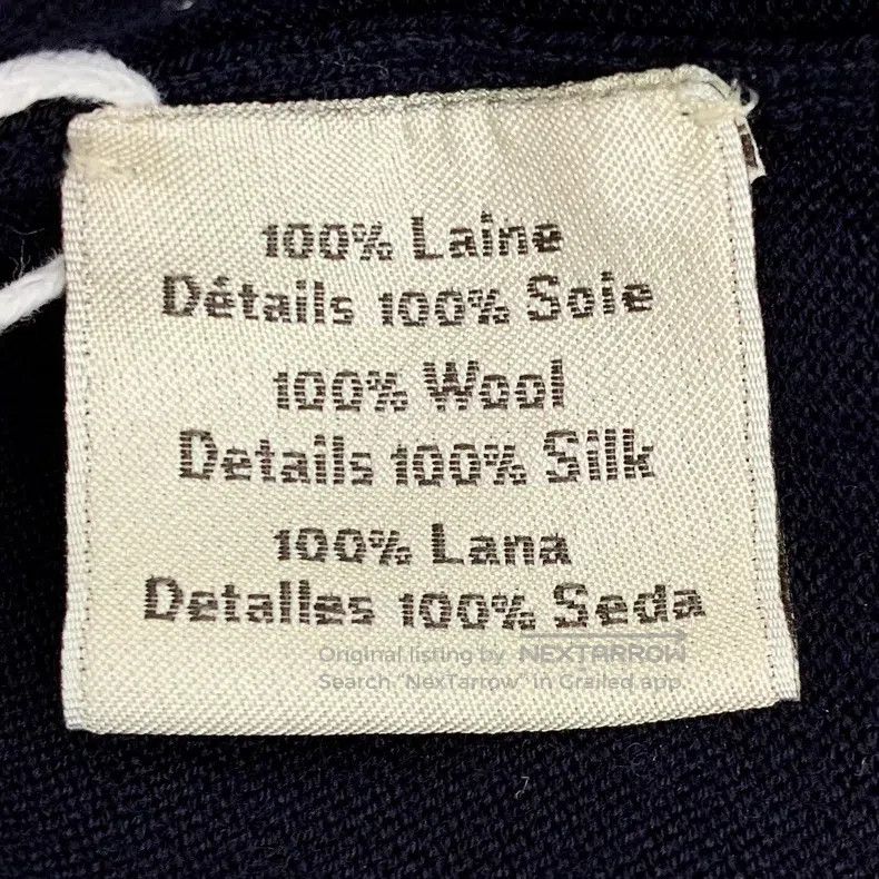 Hermes Hermes Navy blue wool leather patched round-neck long-slee Size US S / EU 44-46 / 1 - 7 Thumbnail