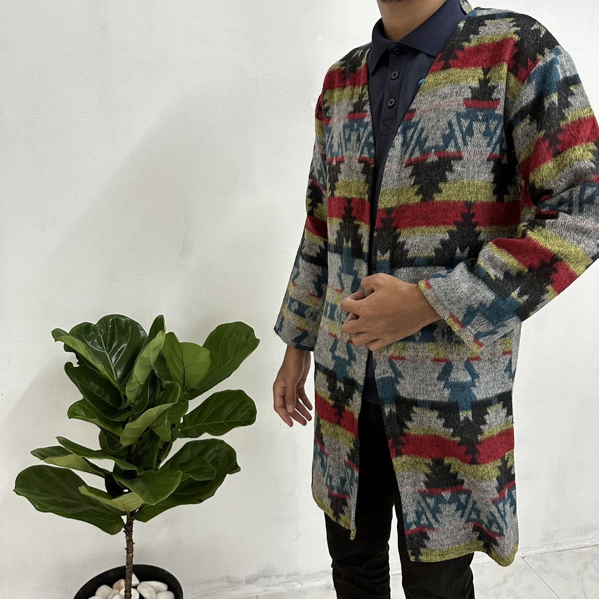 Raf by Raf Simons Vintage Raf Raf Navajo Long Cardigan Knitwear Size US S / EU 44-46 / 1 - 15 Thumbnail