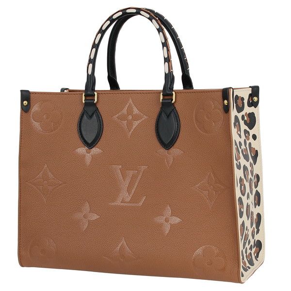 Louis Vuitton On The Go MM Wild At Heart Monogram Implant Leather Leopard