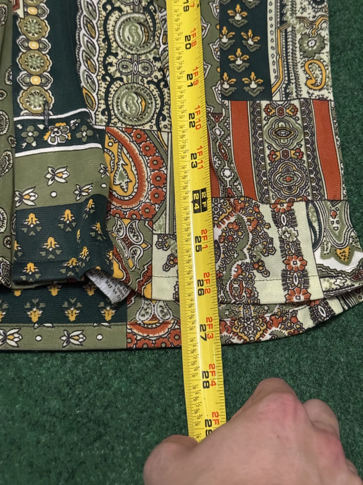 Puritan Vintage 70s Puritan Patchwork Paisley Disco Button Up Shirt Size US S / EU 44-46 / 1 - 6 Thumbnail
