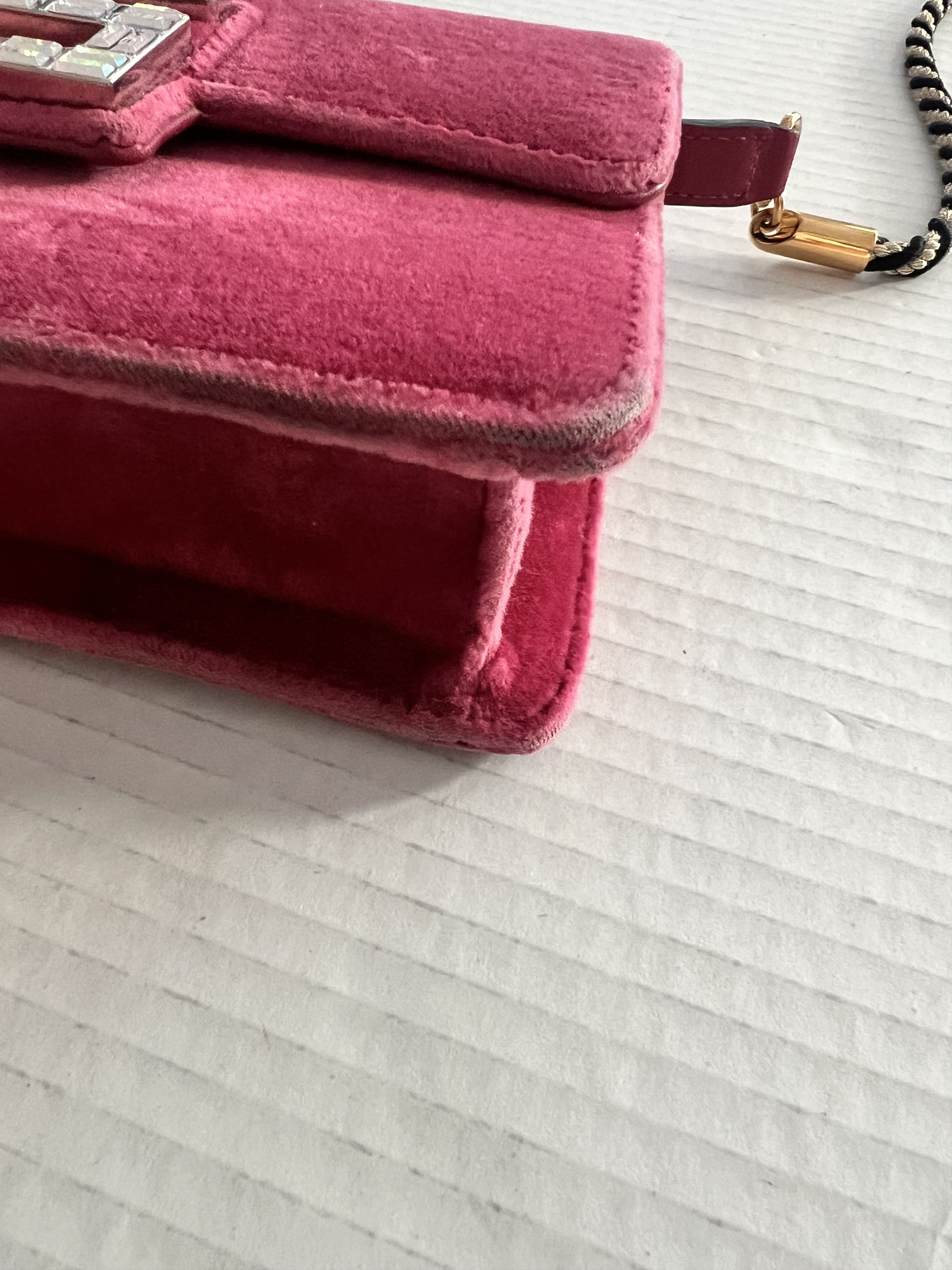 Gucci Gucci Square velvet pink mini bag Size ONE SIZE - 4 Thumbnail