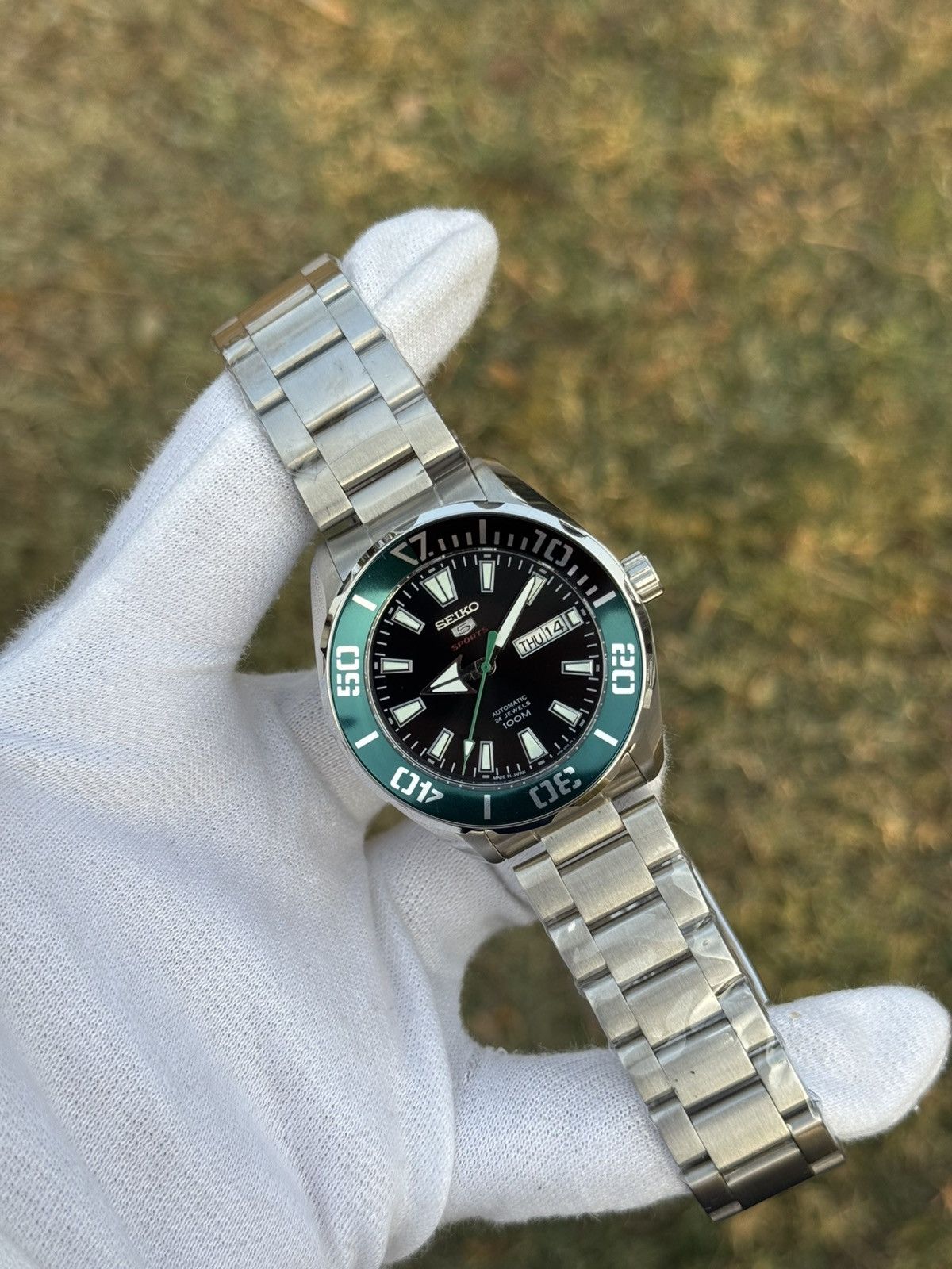 Seiko Seiko 5 Sports MOD – Green Diver Bezel– Automatic men watch Size 38 - 8 Thumbnail