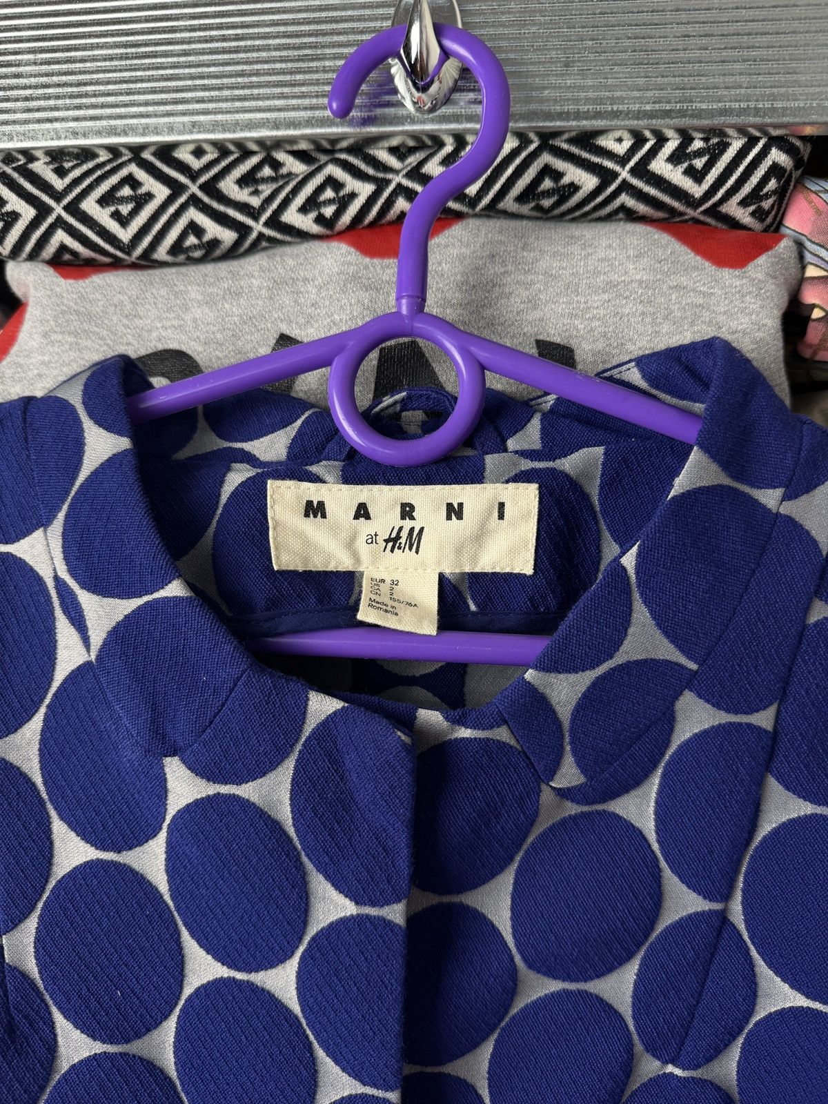 Marni Marni for H&M Navy Technical Hooded Blazer Size XS / US 0-2 / IT 36-38 - 9 Thumbnail