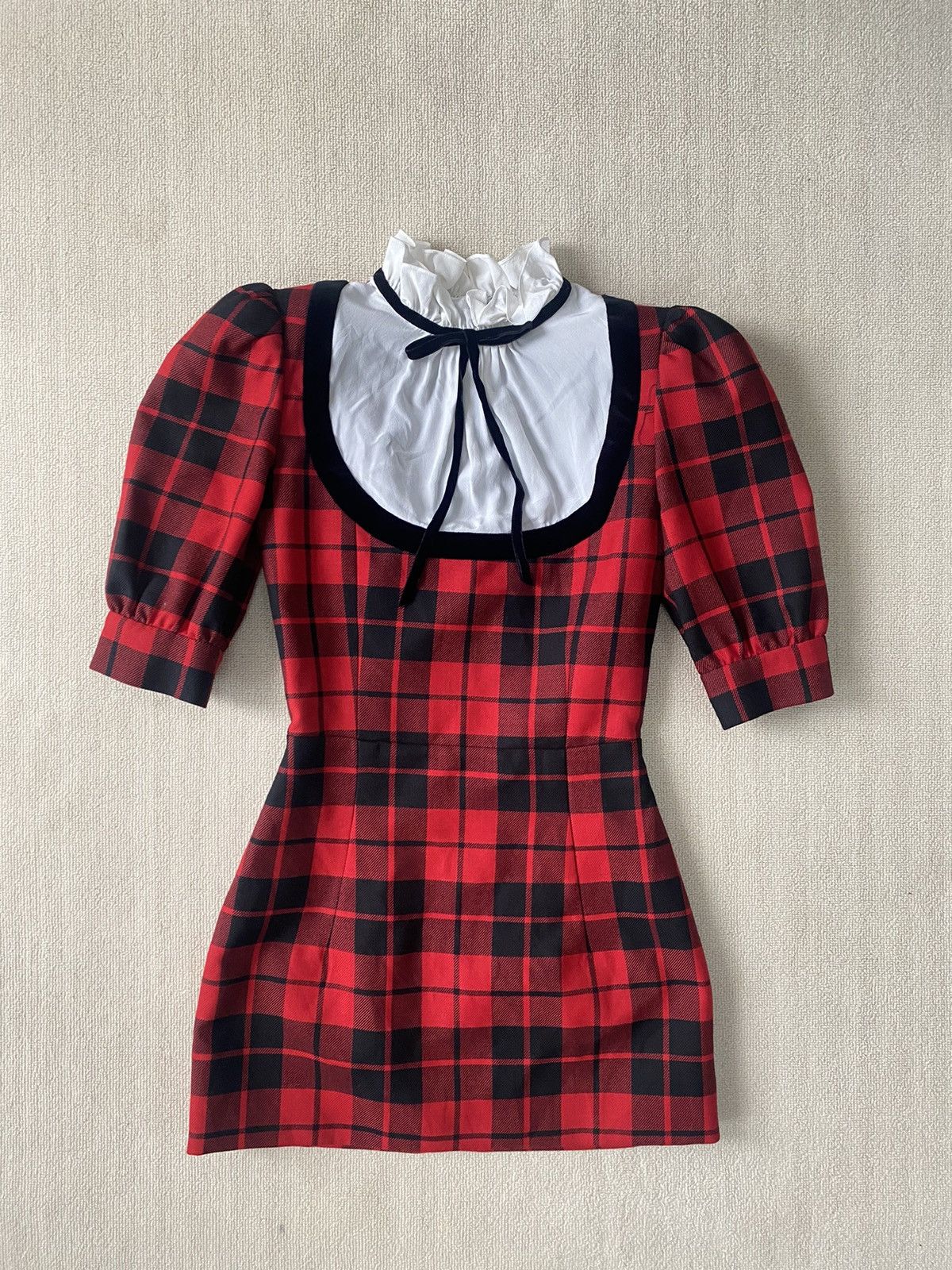 Alessandra Rich × Self-Portrait Alessandra Rich SS2021 Fall Tartan Dress Size S / US 4 / IT 40 - 1 Thumbnail