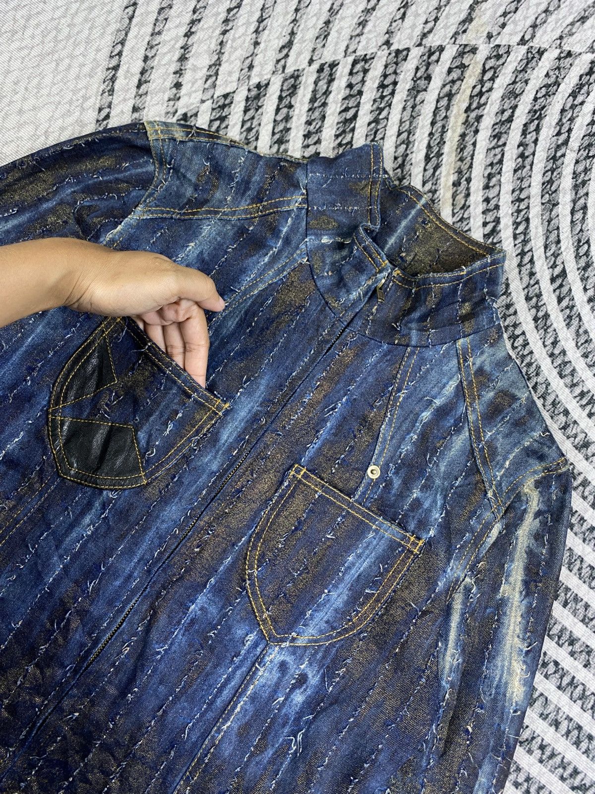 Japanese Brand Vintage Fagras Vita Boro Distressed Patchwork Denim Jacket Size US S / EU 44-46 / 1 - 6 Thumbnail
