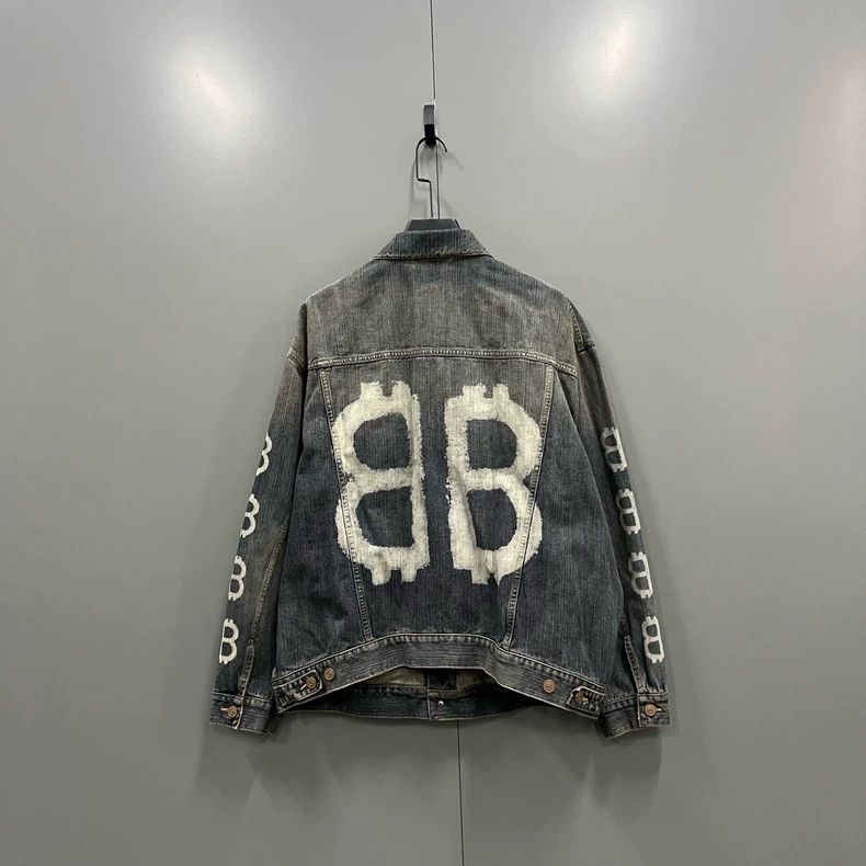 Balenciaga Balenciaga Double B Denim Jacket - dmc Size US XS / EU 42 / 0 - 1 Thumbnail