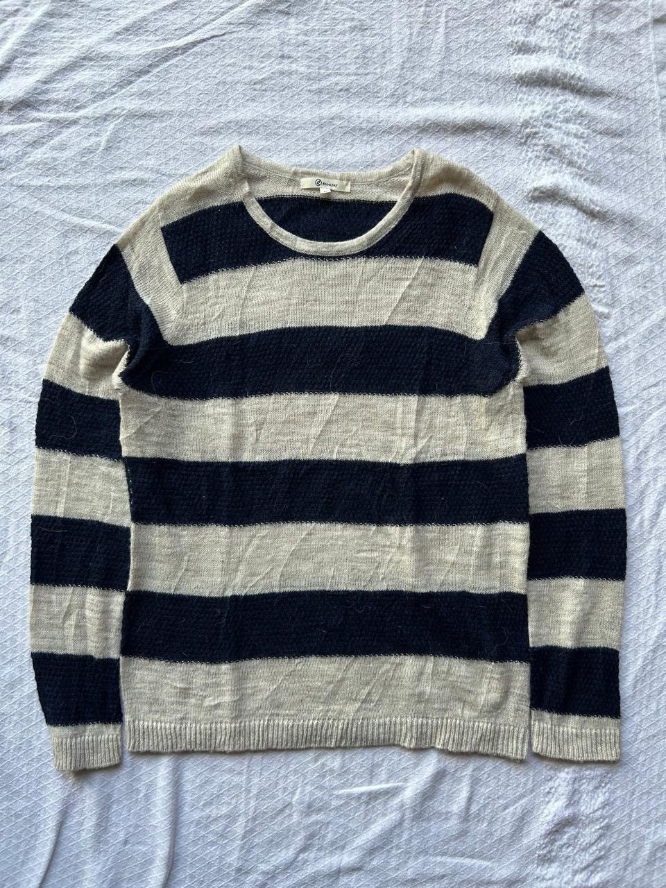 Japanese Brand Good day japanese knitted striped longlseeve Size US M / EU 48-50 / 2 - 1 Thumbnail