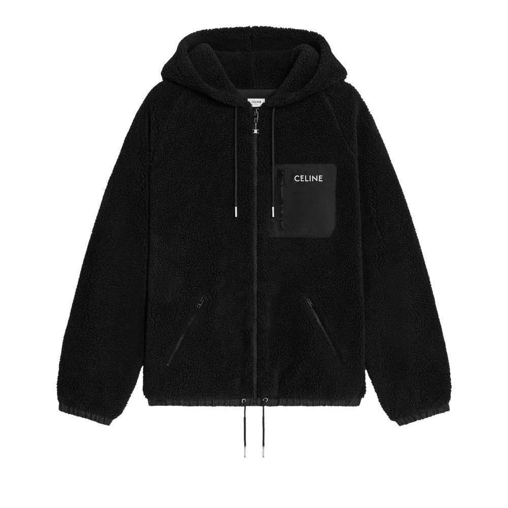 Celine $2.35k 🤑 FW24 Celine logo black fleece jacket Hedi grail M Size US M / EU 48-50 / 2 - 1 Thumbnail