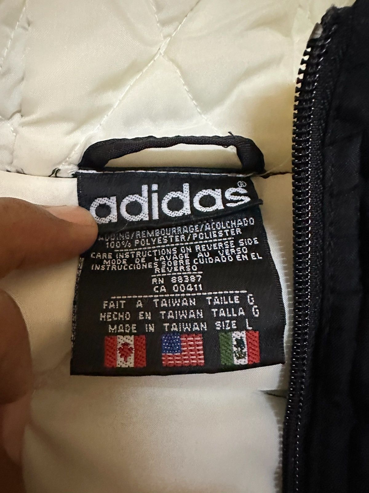 Adidas × Vintage Vintage Adidas Jacket Hoodie Winter Size US L / EU 52-54 / 3 - 7 Thumbnail