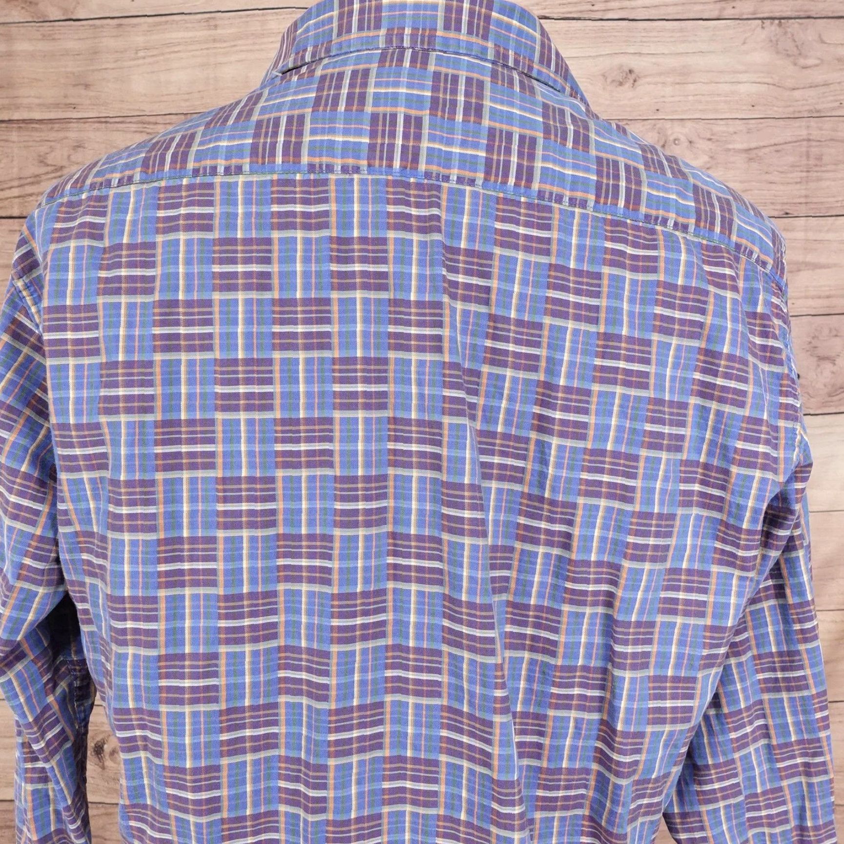 Robert Graham Robert Graham Button-Up Shirt Mens Large Blue Purple Plaid Long Sleeve Casual Size US L / EU 52-54 / 3 - 5 Thumbnail
