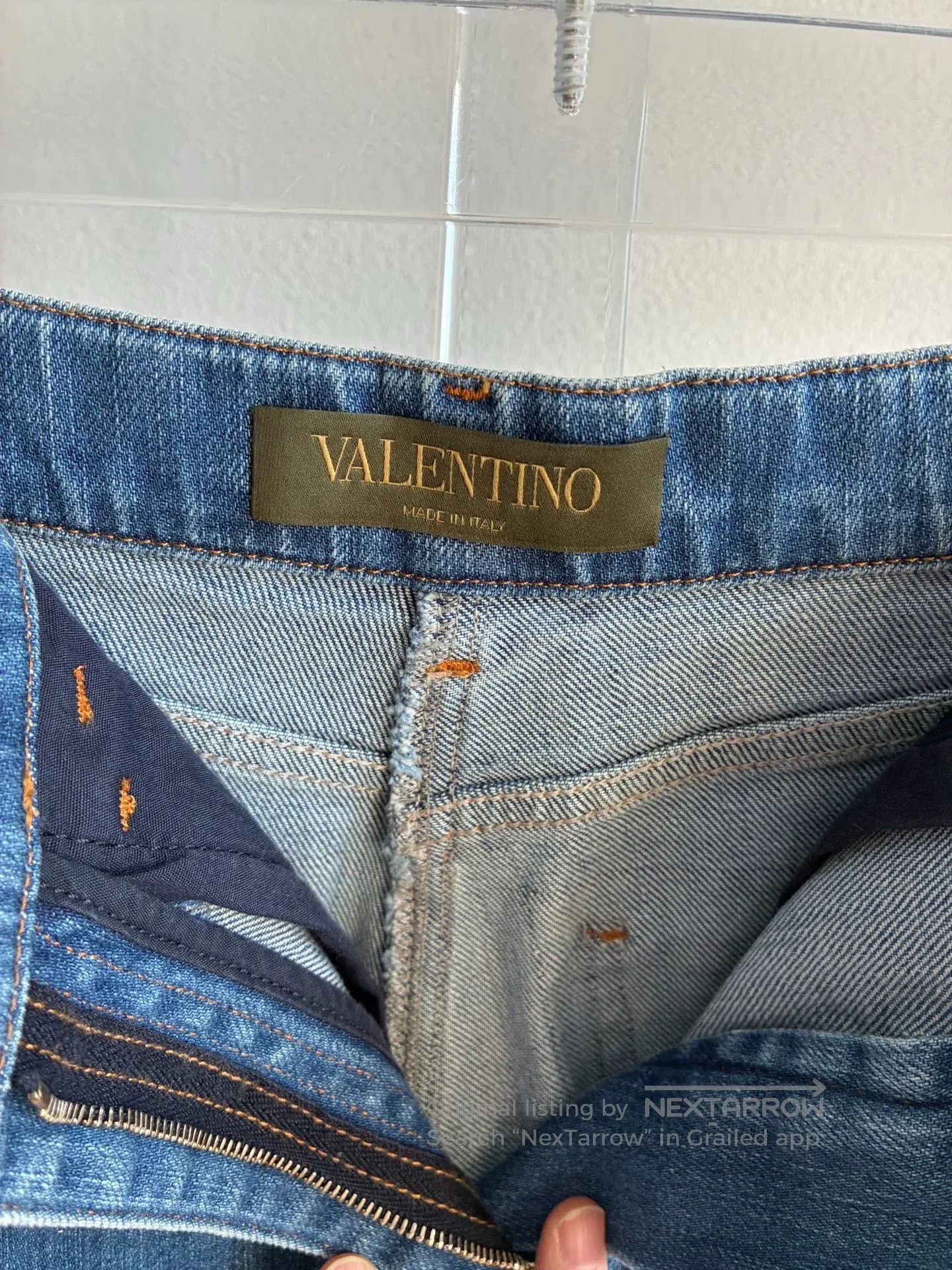 Valentino Valentino Butterfly Embroidered Denim Shorts. Size US 26 / EU 42 - 4 Thumbnail