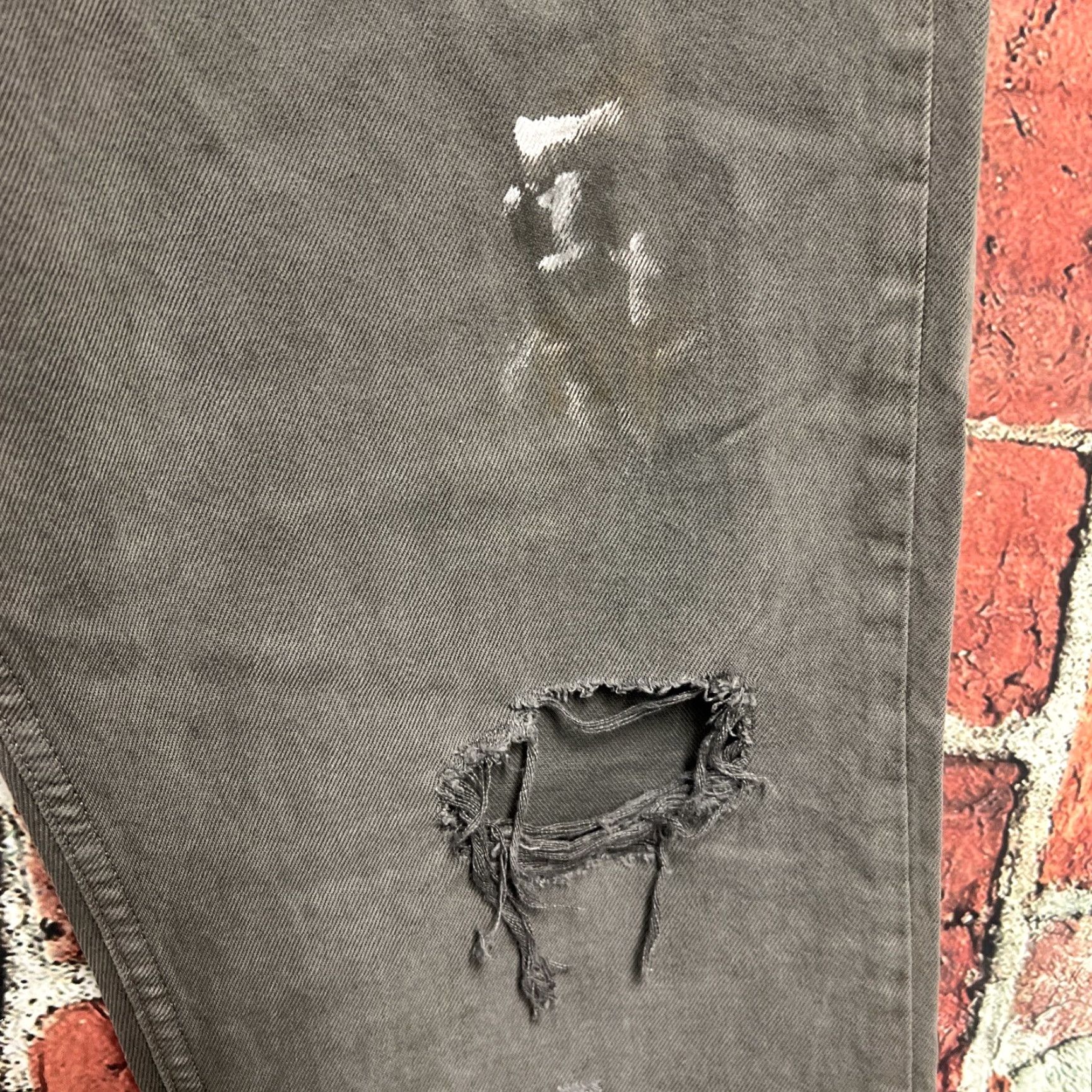 Bdg BDG Jeans Slim Men 36 High Rise Vintage Gray 5-Pocket Denim Cotton Regular Zip Button 36x32 Tapered Grunge Style Size US 36 / EU 52 - 3 Thumbnail