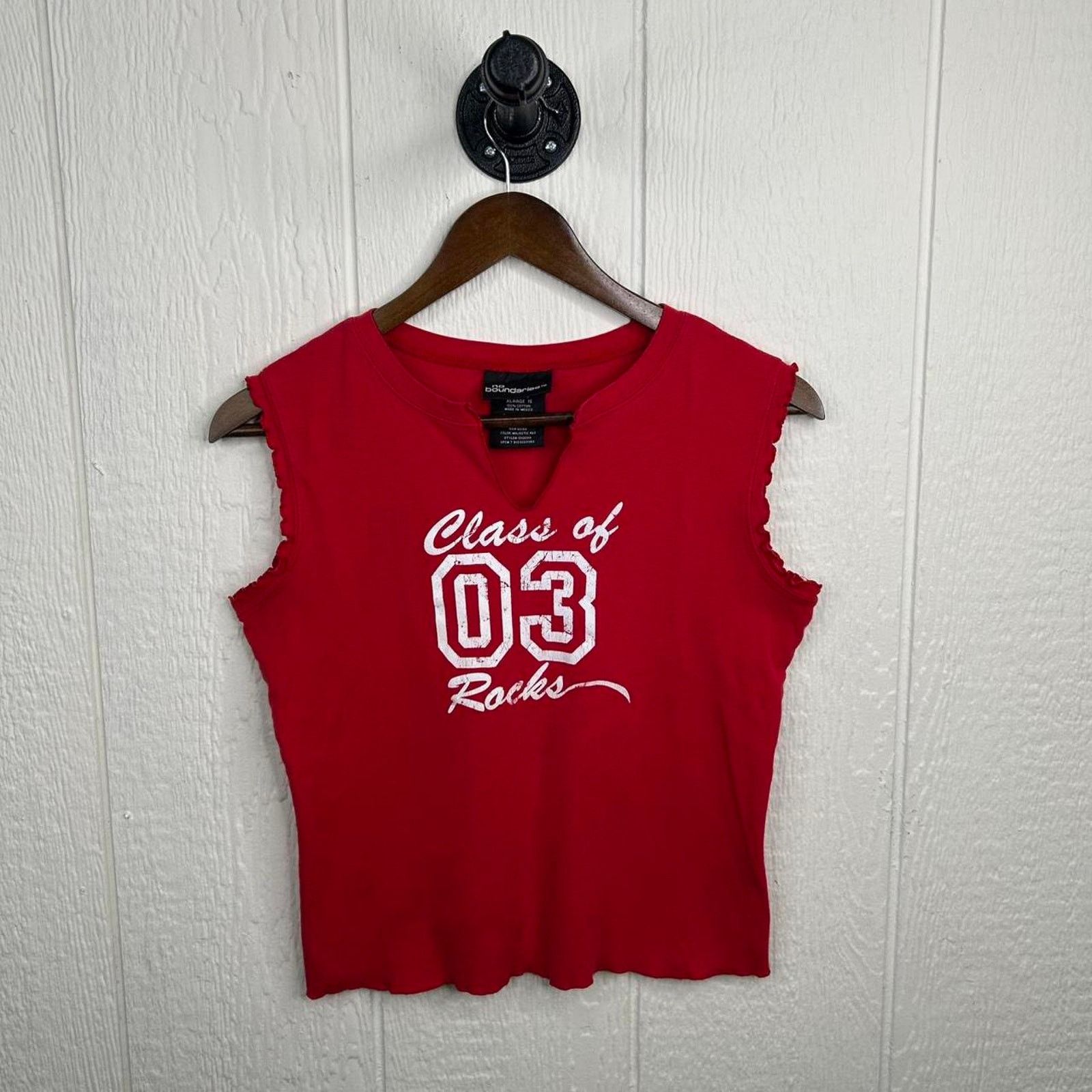 Other Vintage 2003 Y2K 'Class of 03 Rocks' Red Baby Tee X-Large Size XL / US 12-14 / IT 48-50 - 1 Thumbnail