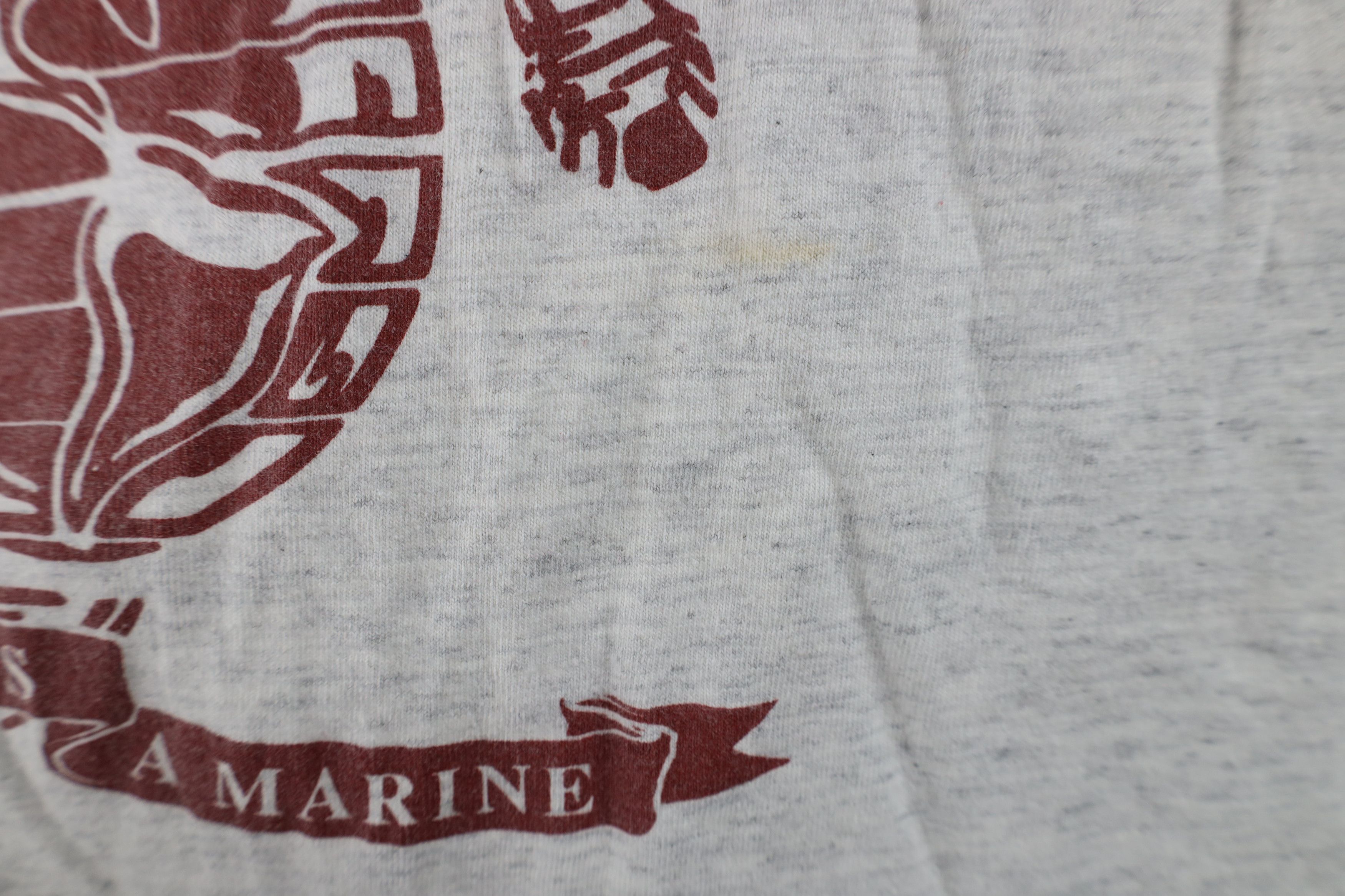 Vintage Vintage 90s USMC My Son Is A Marine T-Shirt Heather Gray Size US XL / EU 56 / 4 - 7 Thumbnail
