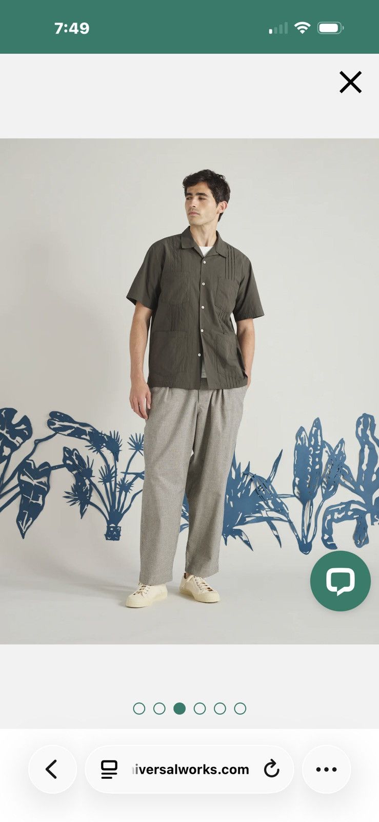 Universal Works Chambray short sleeve beach shirt Size US L / EU 52-54 / 3 - 8 Thumbnail