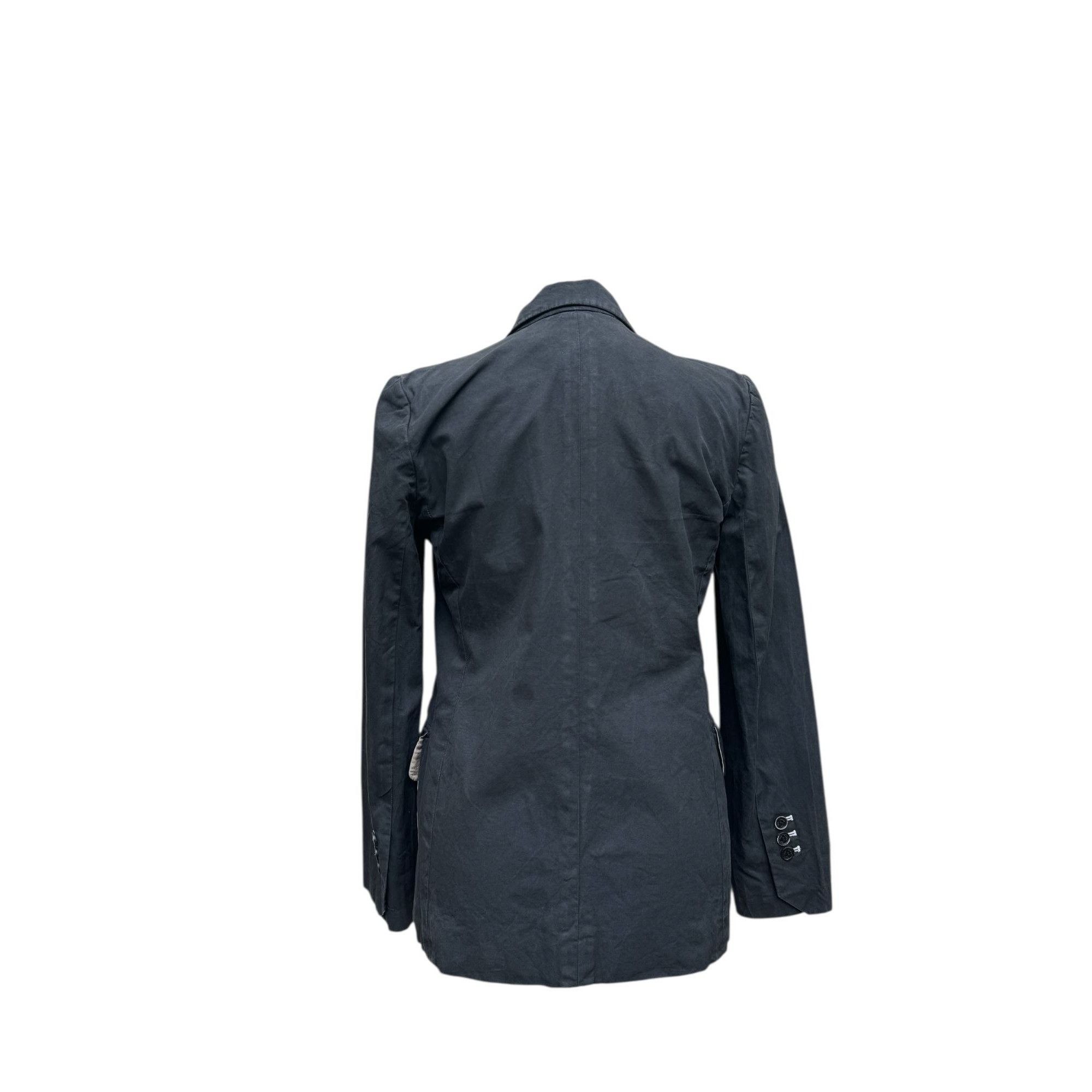 Yves Saint Laurent Dyed Black Cotton Blazer Jacket Size S / US 4 / IT 40 - 3 Thumbnail