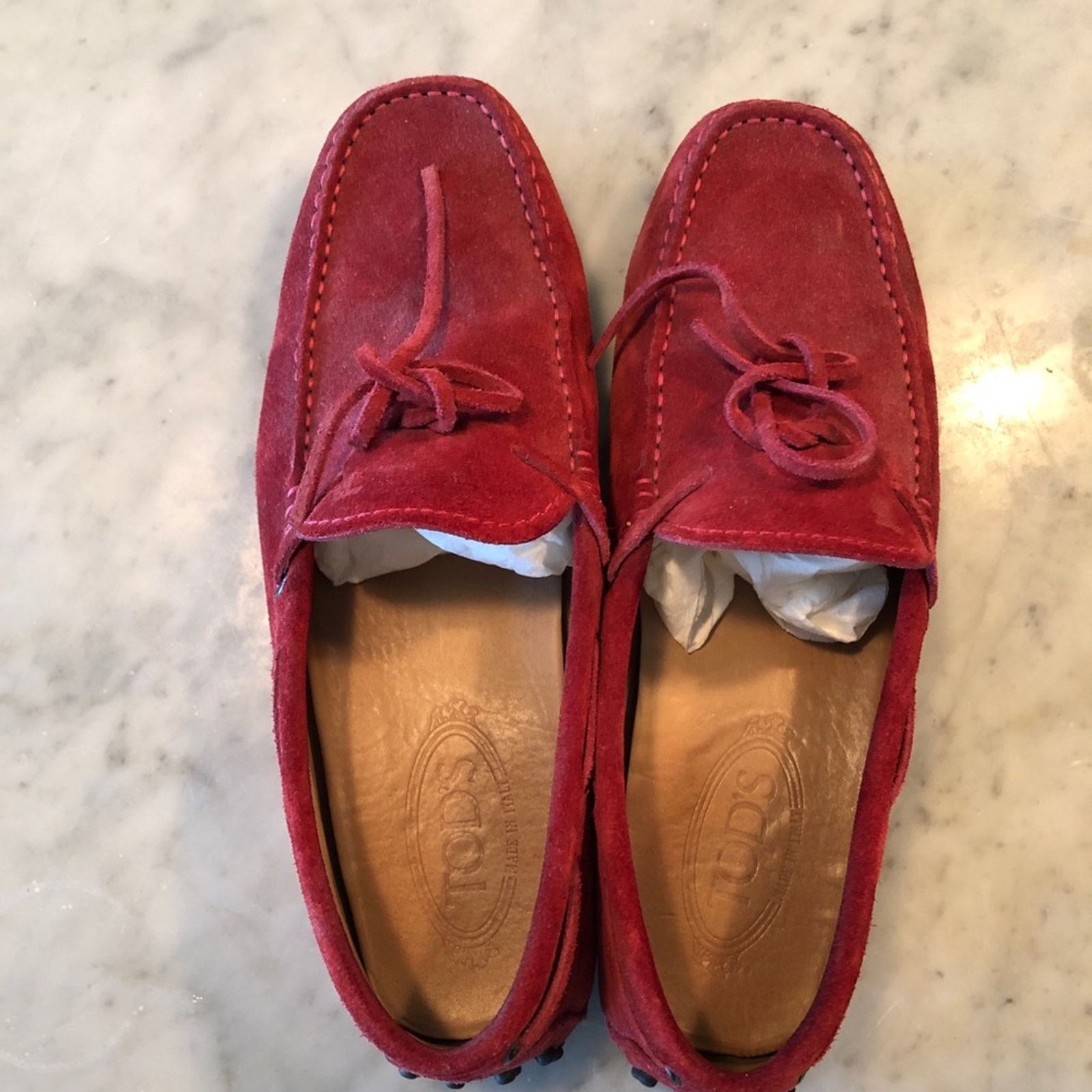 Tod's Tod’s Red Suede Loafers Driving Moc Size 7 Fits like 8.5 Size US 7 / EU 40 - 3 Thumbnail
