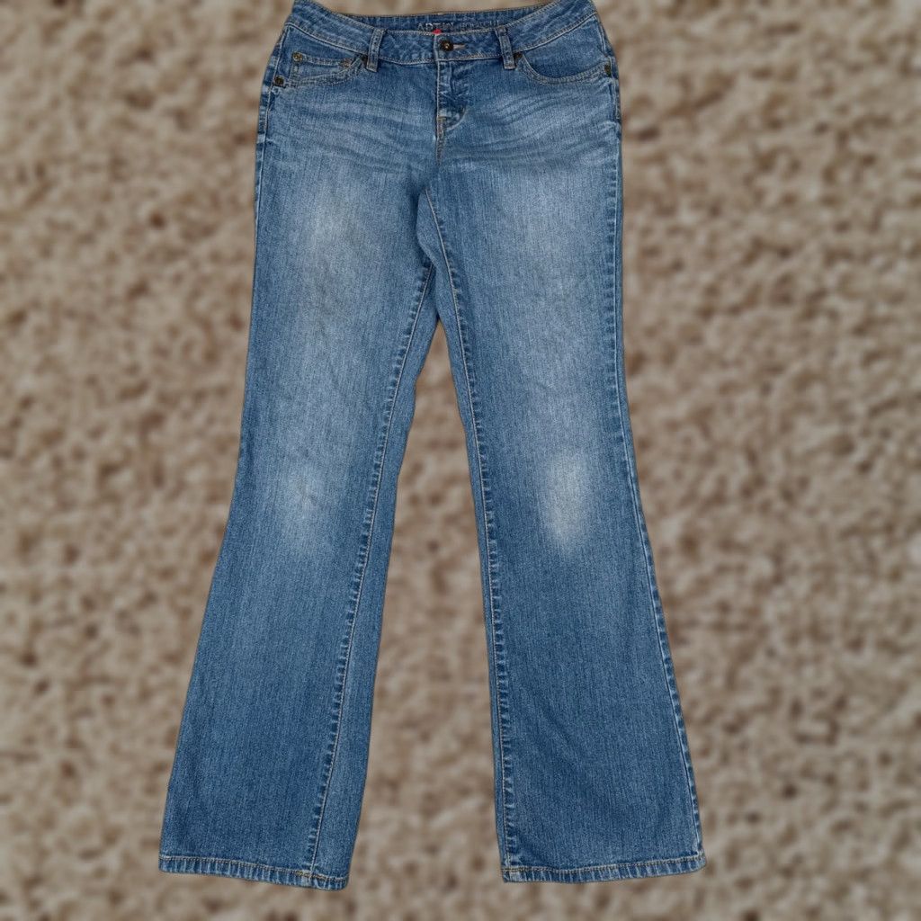 APT9 Jeans Womens 6 T Blue Denim Bootcut Cotton Blend Mid Rise Western 29x33