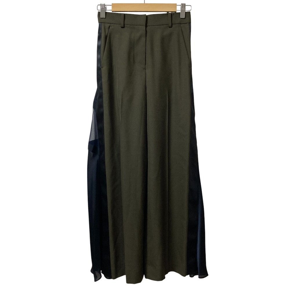 Sacai Sacai Sacai Sheer Docking Wide Pants Textile Bottoms 22-05900 DUTY FREE for USA Size ONE SIZE - 1 Thumbnail