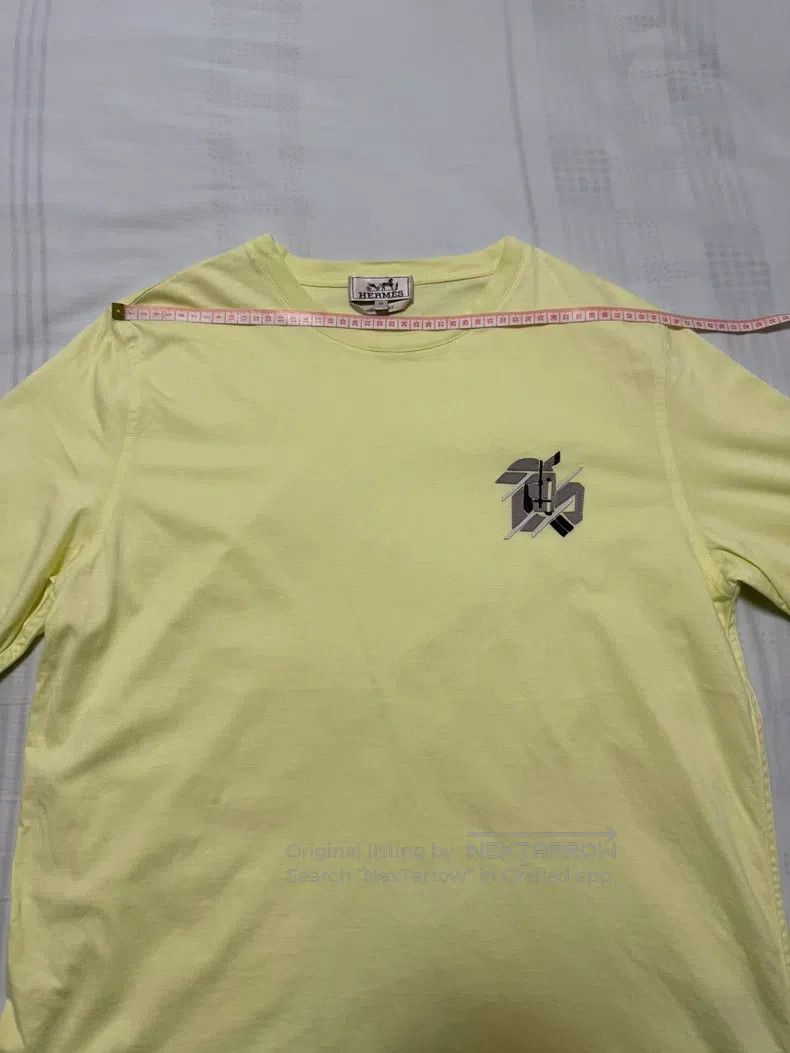 Hermes Hermes Knitted short-sleeved shirt with leather pattern on Size US M / EU 48-50 / 2 - 3 Thumbnail