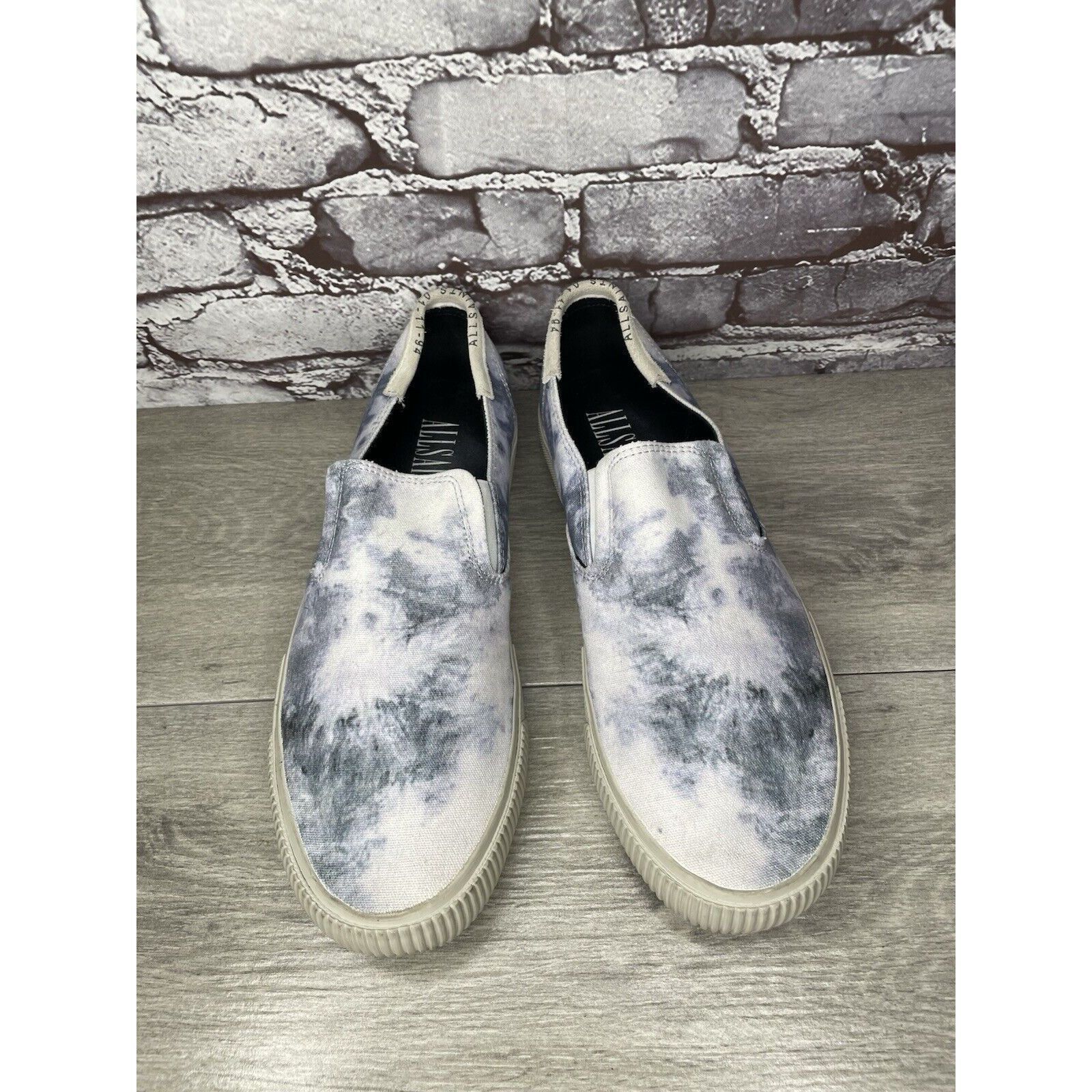 Allsaints All Saints Manny Blue White Tie Dye Canvas Slip On Casual Sh Size US 13 / EU 46 - 11 Thumbnail