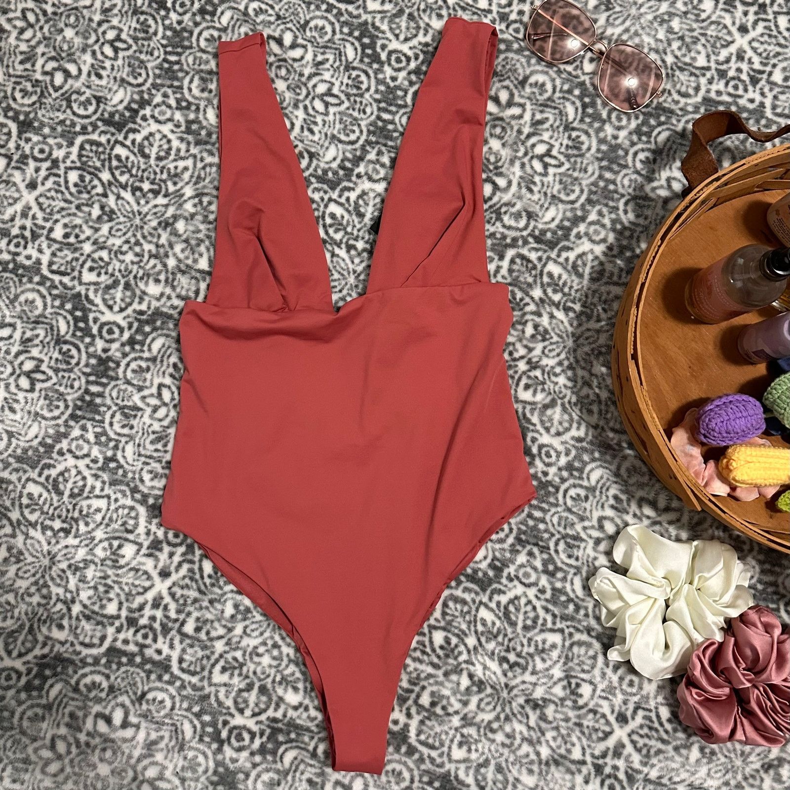 Zara Zara One Piece Bathing Suit Dark Coral Size Small Womens Size S / US 4 / IT 40 - 2 Thumbnail