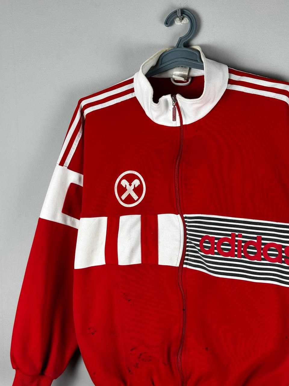 Adidas Vintage 80s Adidas Track Jacket Striped Y2K Size US L / EU 52-54 / 3 - 4 Thumbnail