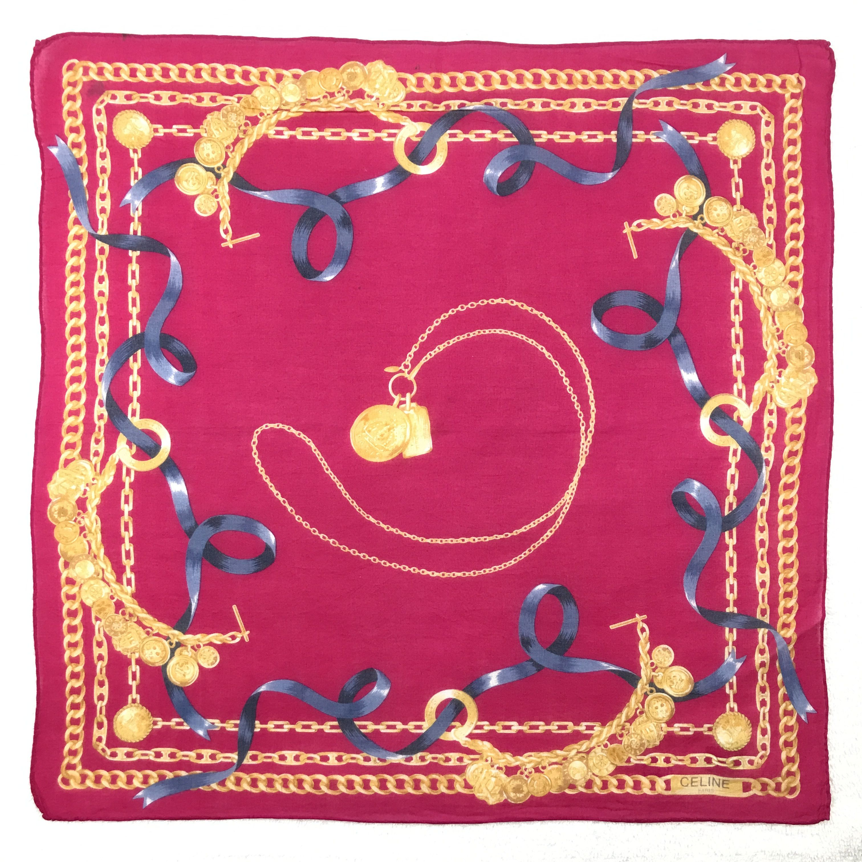 Vintage Celine Bandana Neckerchief Handkerchief