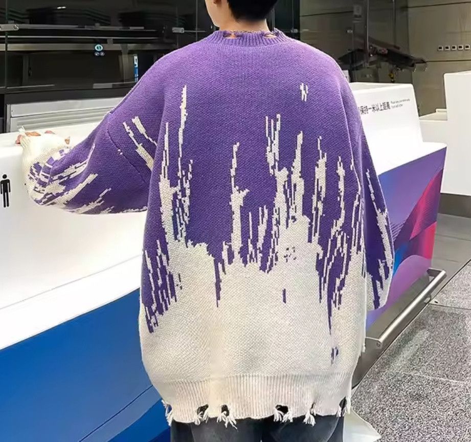 Japanese Brand × Vintage Winter Knitted Streetwear Pullover Design Sweater Size US XL / EU 56 / 4 - 3 Thumbnail