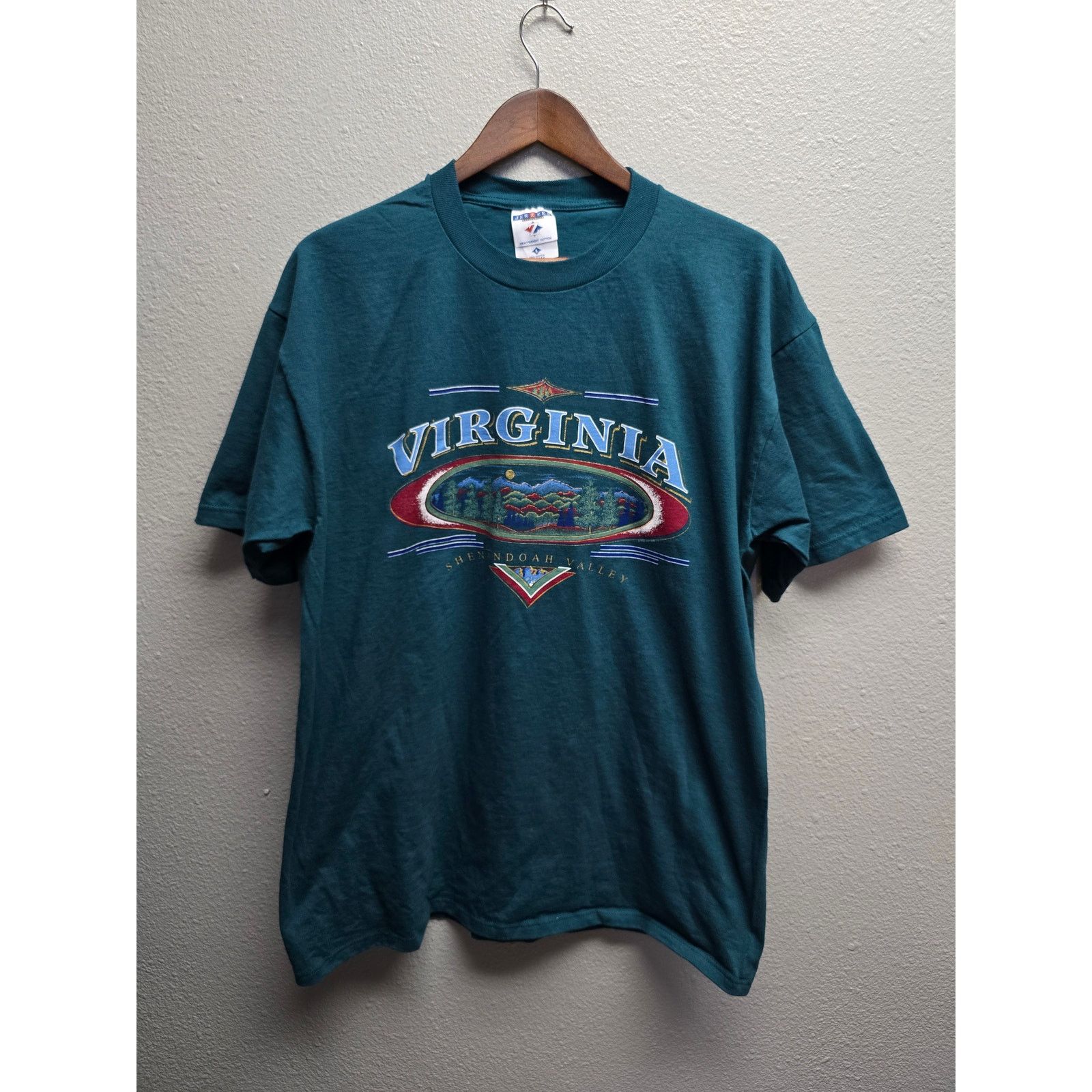 Jerzees × Vintage Vintage Test Print Shirt Shenandoah Valley Virginia Tee 90s Size US L / EU 52-54 / 3 - 1 Thumbnail