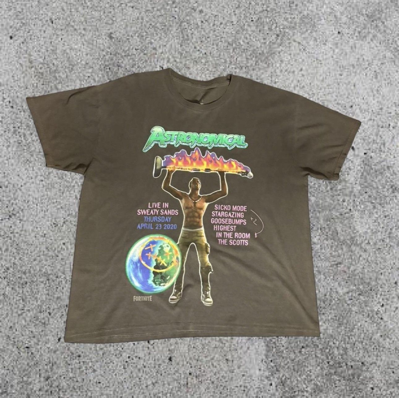 Travis Scott Washed Black Travis Scott Backbling Astroworld T-Shirt Size US XL / EU 56 / 4 - 1 Thumbnail