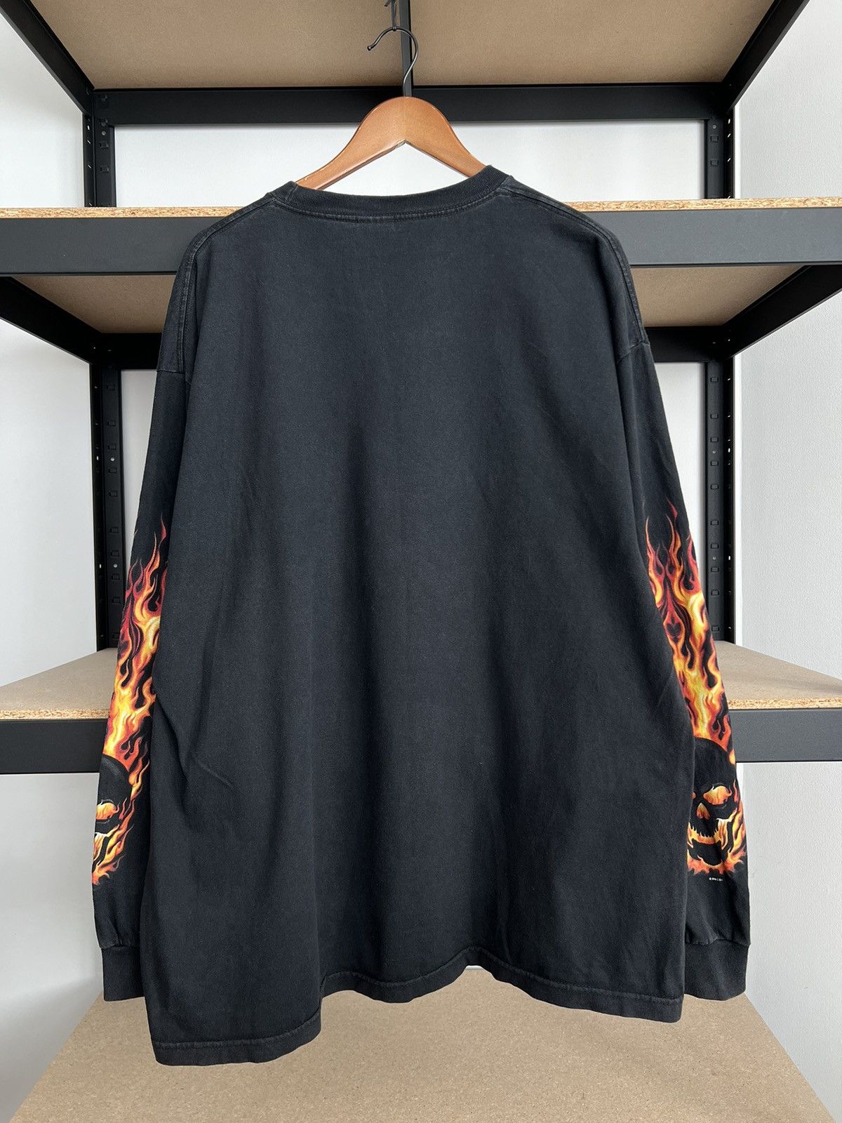 Vintage Vintage 2006 Flaming Skull Fire Ghost Rider AAA Long Sleeve Size US XXL / EU 58 / 5 - 3 Thumbnail
